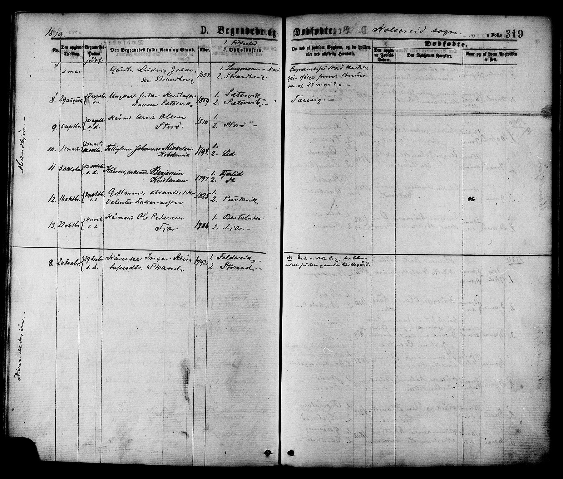 Ministerialprotokoller, klokkerbøker og fødselsregistre - Nord-Trøndelag, SAT/A-1458/780/L0642: Parish register (official) no. 780A07 /1, 1874-1885, p. 319