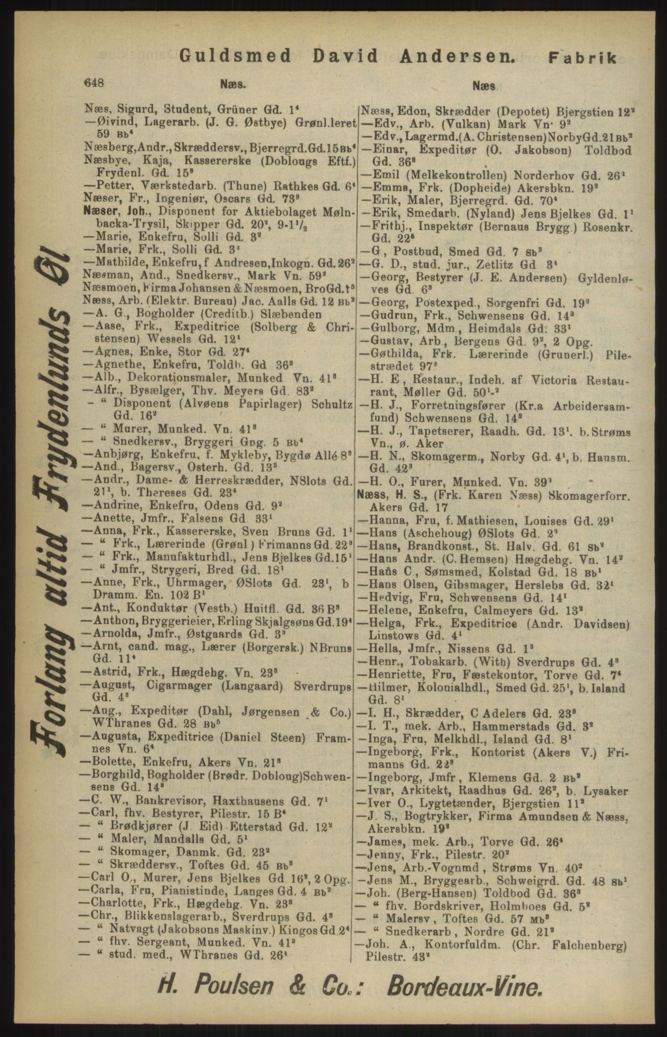 Kristiania/Oslo adressebok, PUBL/-, 1904, p. 648