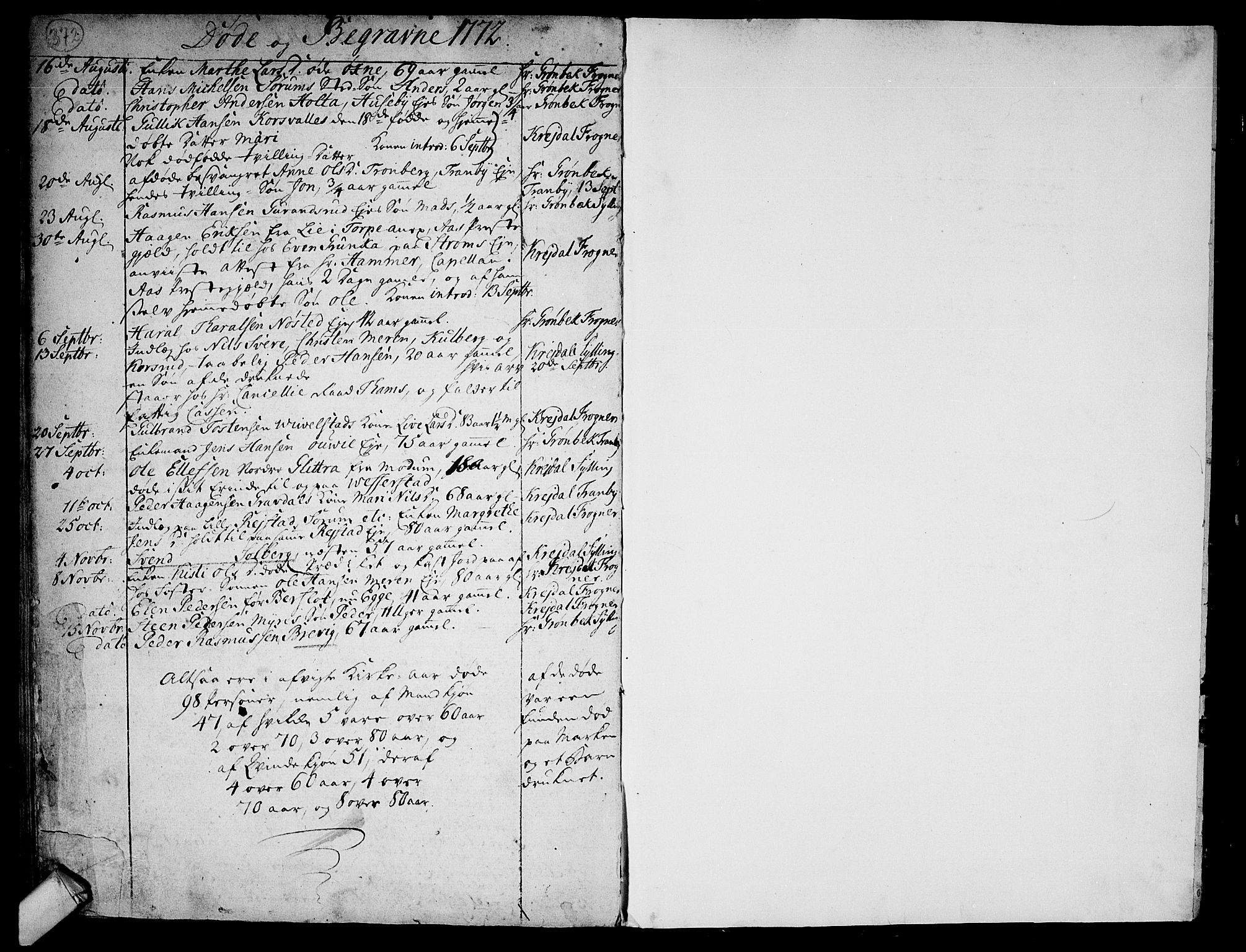 Lier kirkebøker, AV/SAKO-A-230/F/Fa/L0005: Parish register (official) no. I 5, 1764-1777, p. 372-373