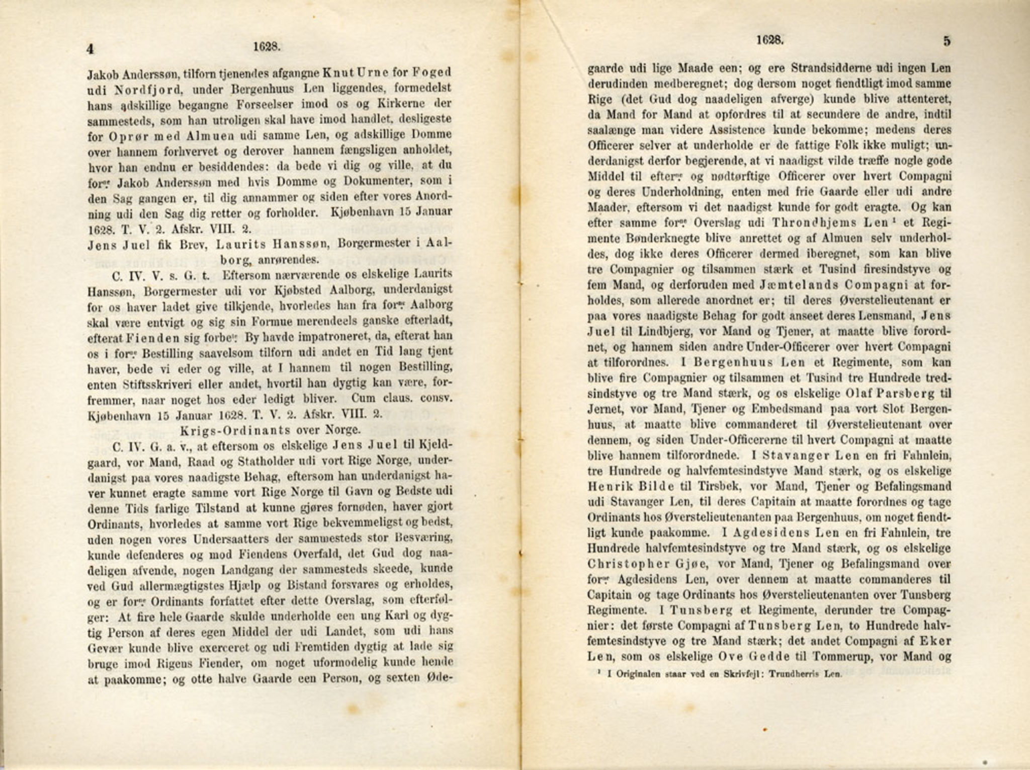 Publikasjoner utgitt av Det Norske Historiske Kildeskriftfond, PUBL/-/-/-: Norske Rigs-Registranter, bind 6, 1628-1634, p. 4-5