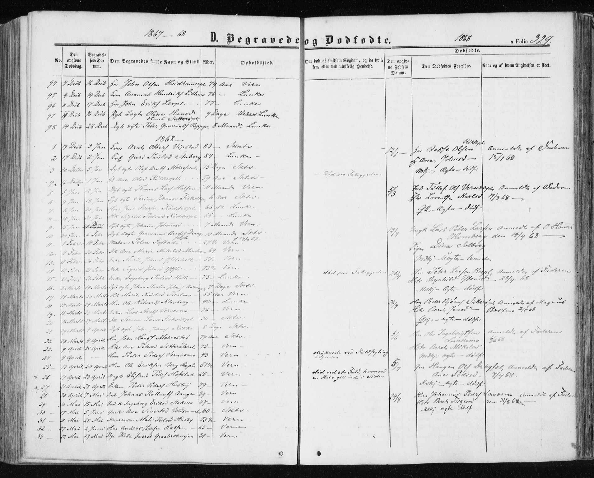 Ministerialprotokoller, klokkerbøker og fødselsregistre - Nord-Trøndelag, SAT/A-1458/709/L0075: Parish register (official) no. 709A15, 1859-1870, p. 329