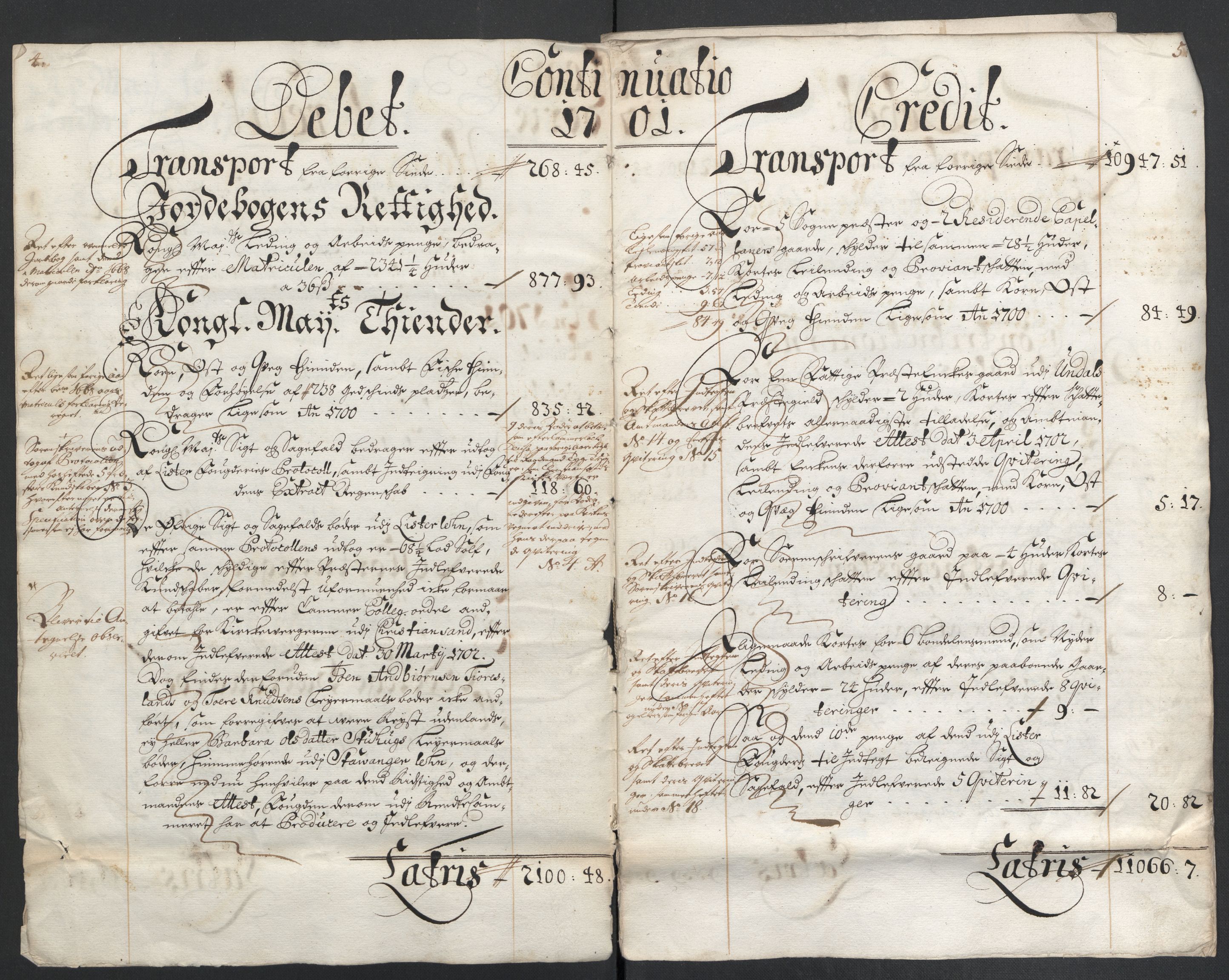 Rentekammeret inntil 1814, Reviderte regnskaper, Fogderegnskap, AV/RA-EA-4092/R43/L2549: Fogderegnskap Lista og Mandal, 1701-1702, p. 5