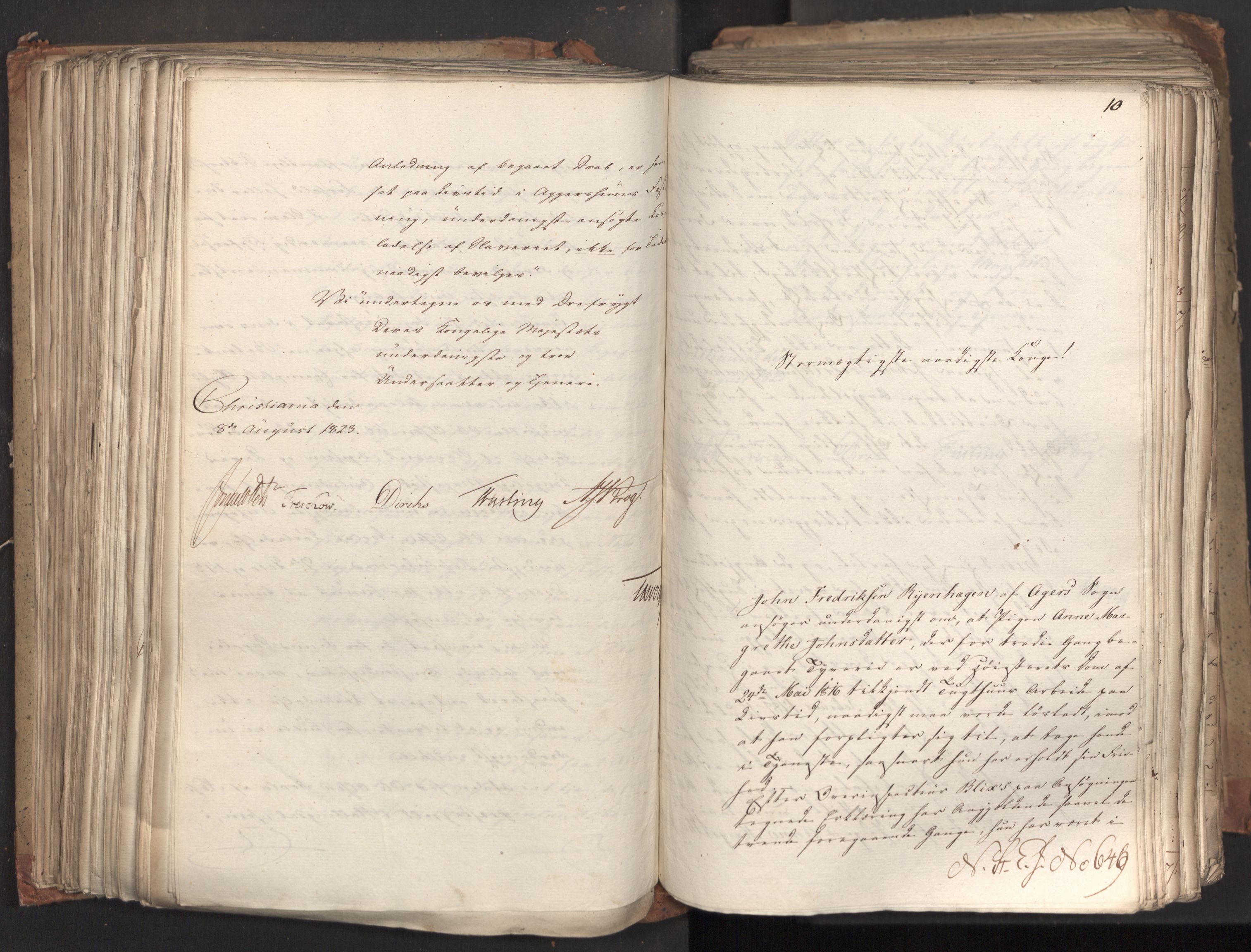 Statsrådsavdelingen i Stockholm, AV/RA-S-1003/D/Da/L0035: Regjeringsinnstillinger nr. 541-840, 1823, p. 280