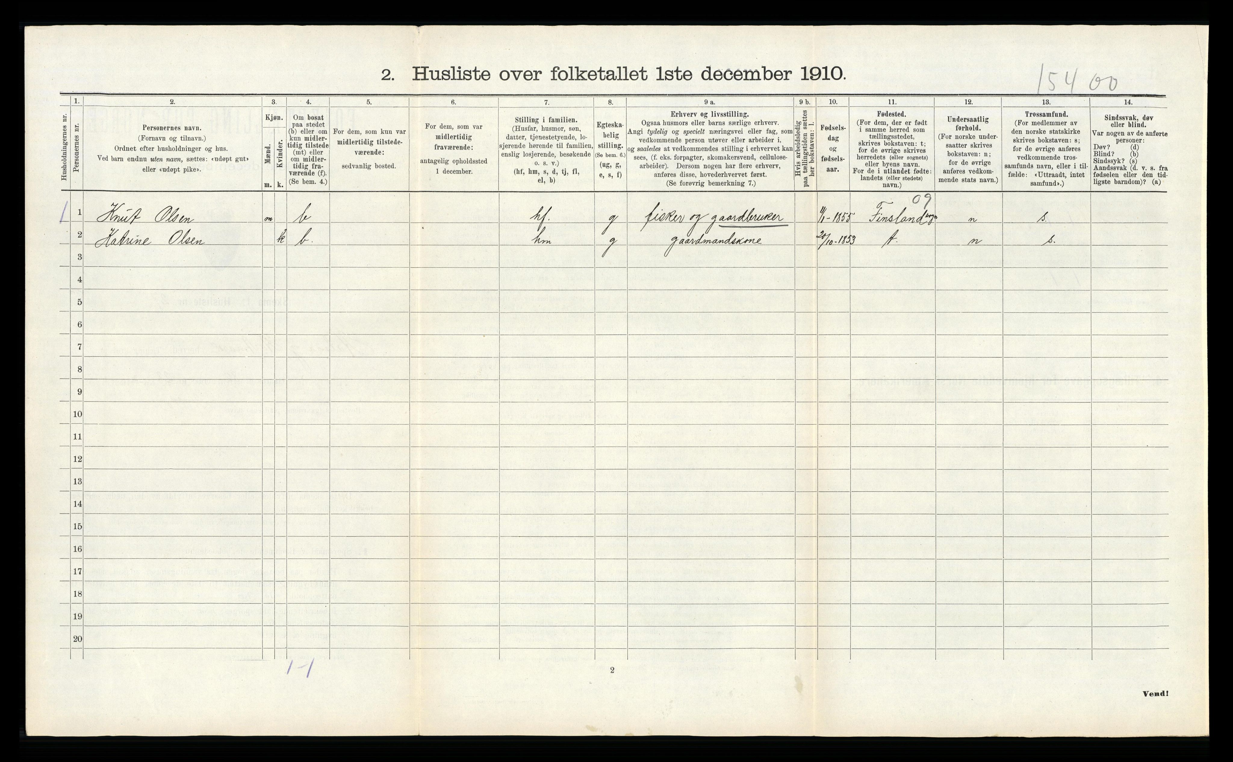 RA, 1910 census for Halse og Harkmark, 1910, p. 107