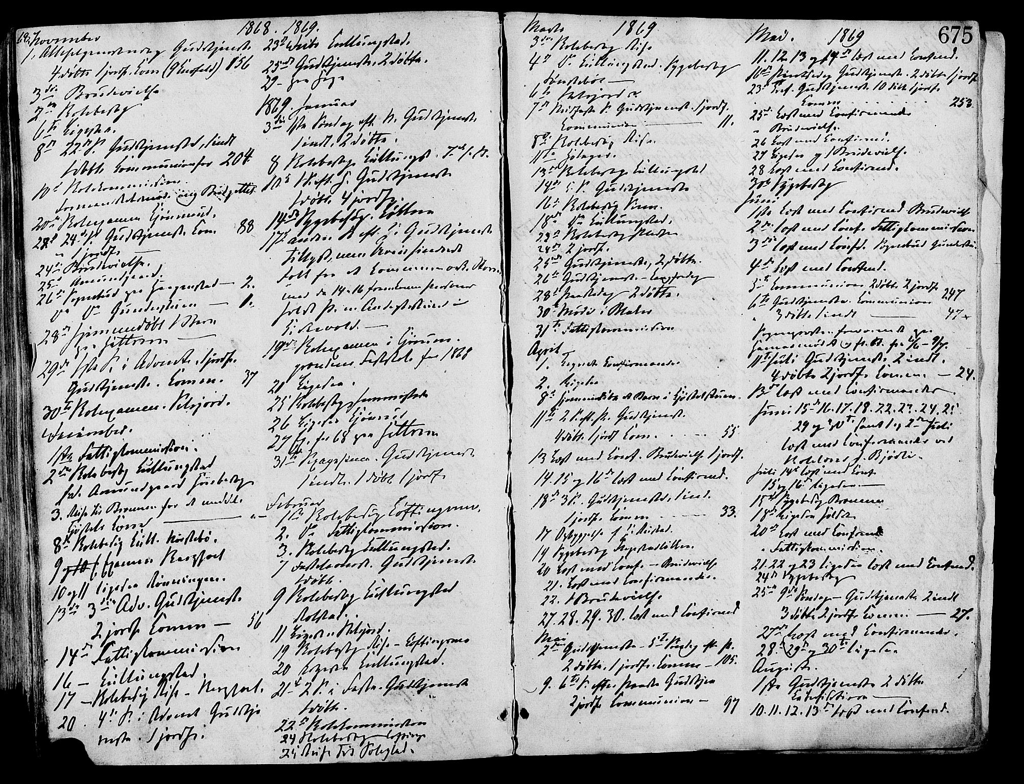 Lesja prestekontor, AV/SAH-PREST-068/H/Ha/Haa/L0008: Parish register (official) no. 8, 1854-1880, p. 675