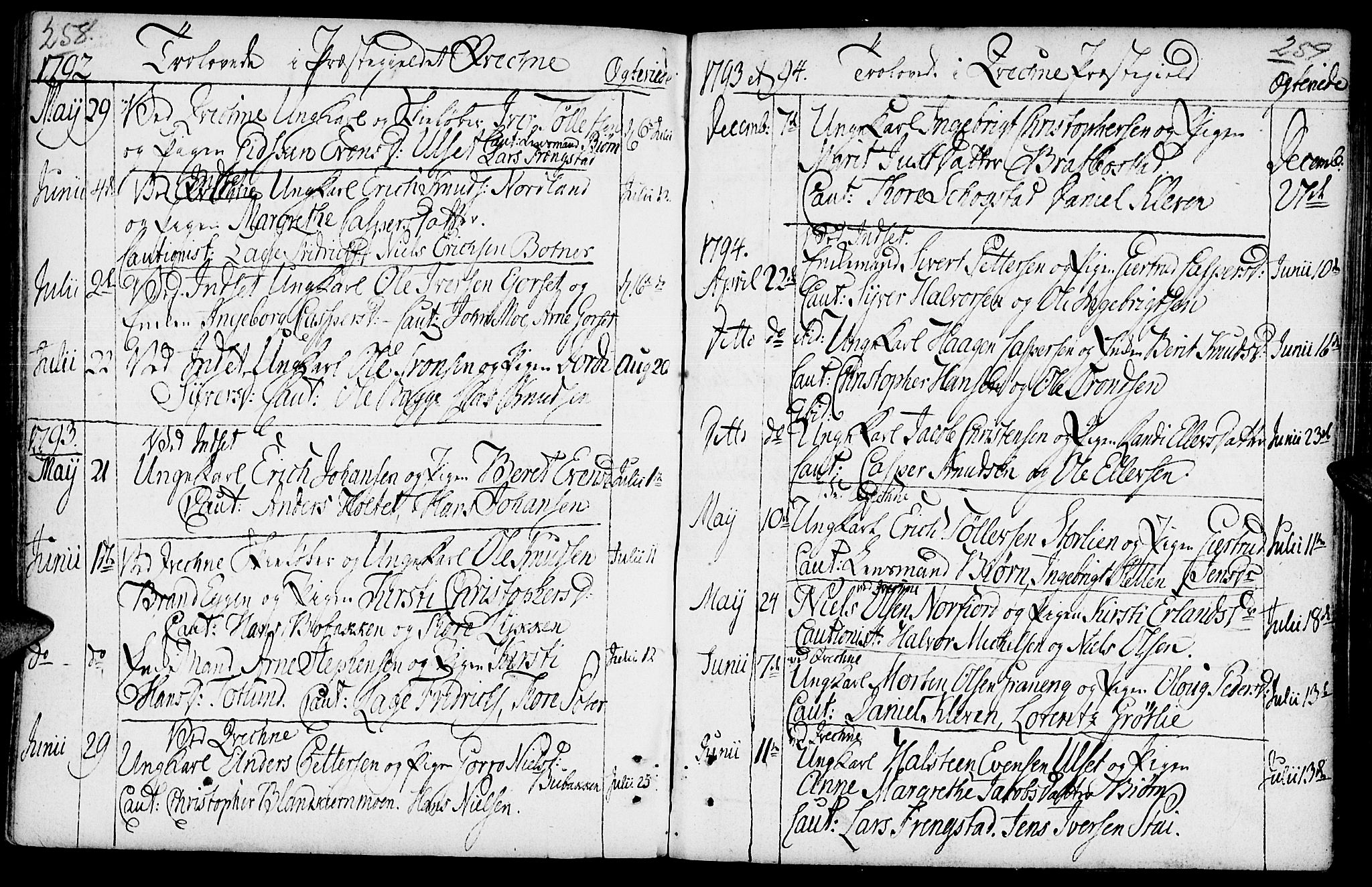 Kvikne prestekontor, SAH/PREST-064/H/Ha/Haa/L0003: Parish register (official) no. 3, 1785-1814, p. 258-259