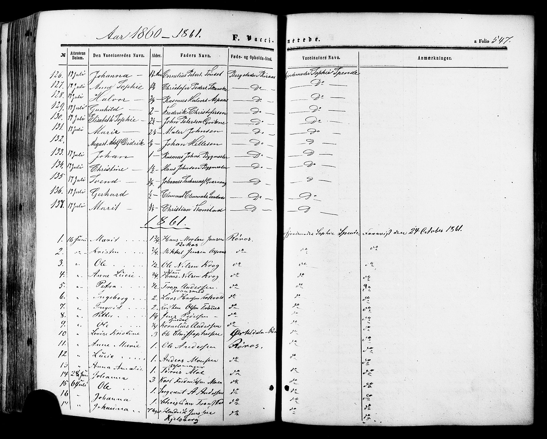 Ministerialprotokoller, klokkerbøker og fødselsregistre - Sør-Trøndelag, SAT/A-1456/681/L0932: Parish register (official) no. 681A10, 1860-1878, p. 547