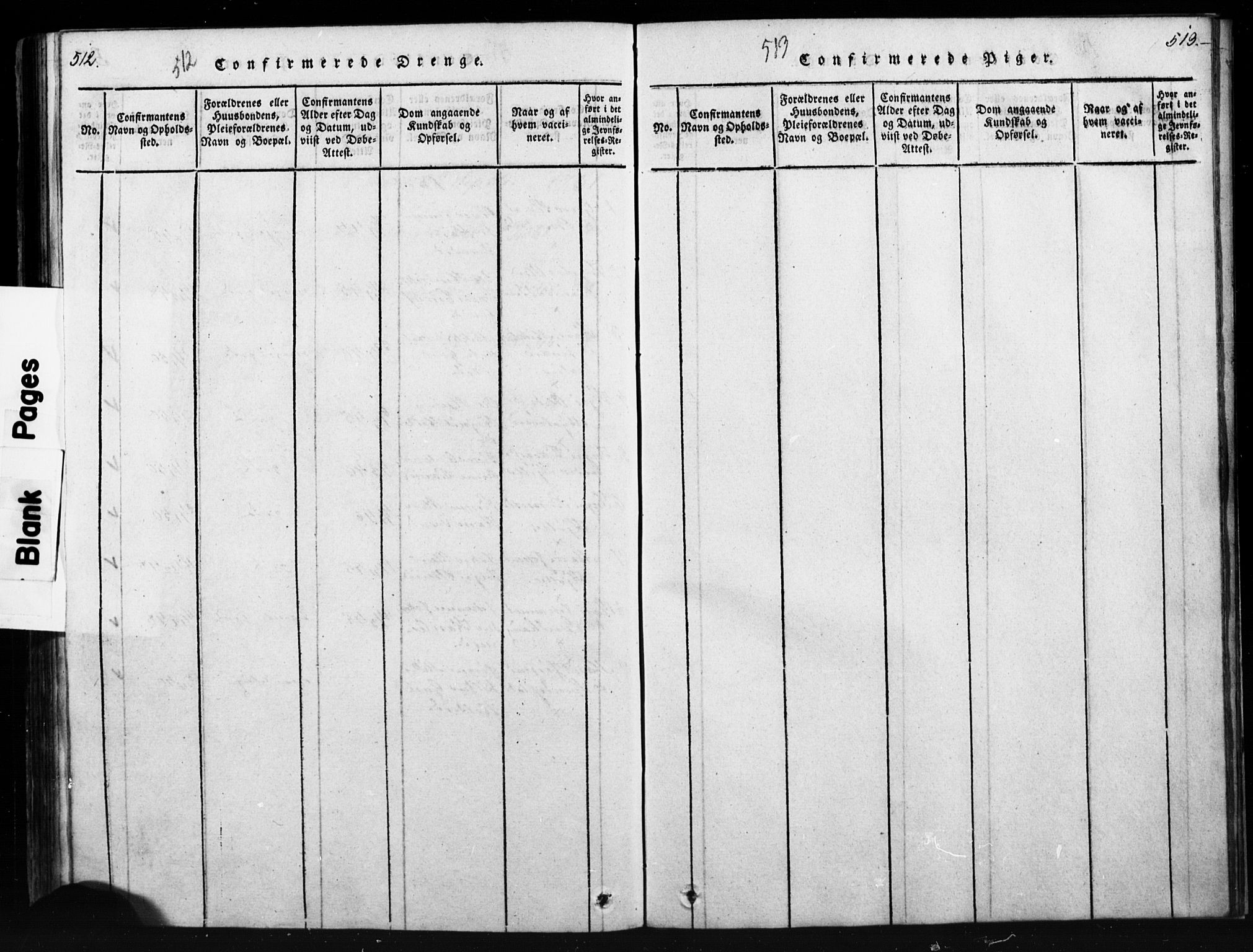 Tynset prestekontor, SAH/PREST-058/H/Ha/Hab/L0003: Parish register (copy) no. 3, 1814-1862, p. 512-513