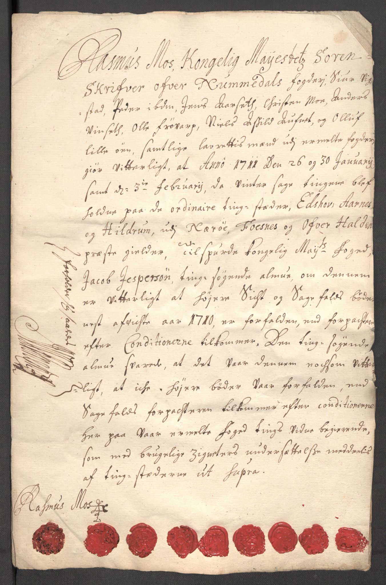 Rentekammeret inntil 1814, Reviderte regnskaper, Fogderegnskap, RA/EA-4092/R64/L4431: Fogderegnskap Namdal, 1709-1710, p. 468