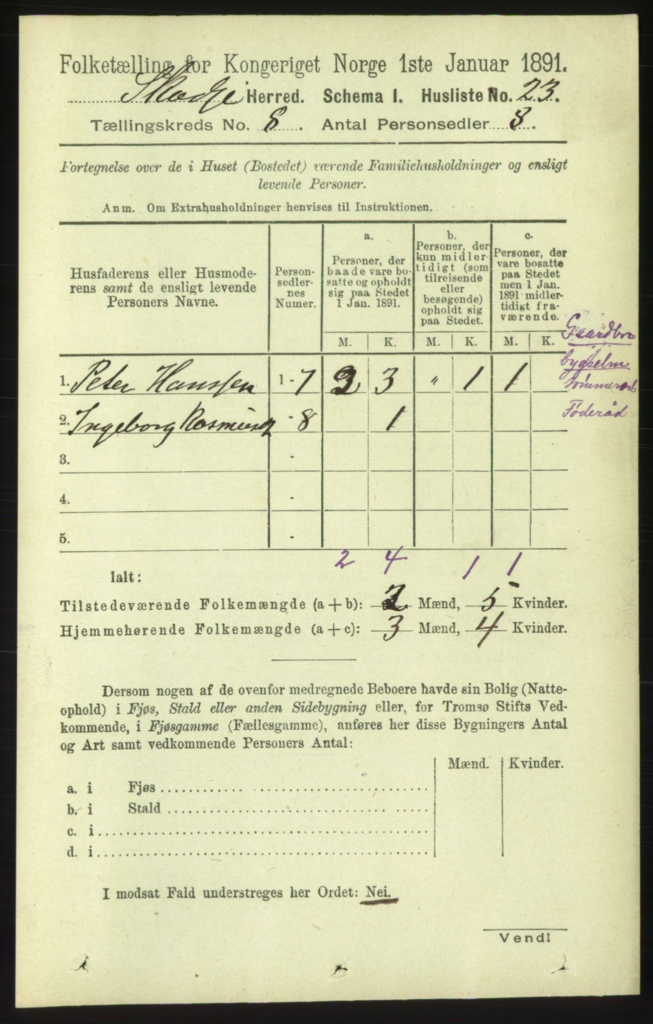 RA, 1891 census for 1529 Skodje, 1891, p. 1686