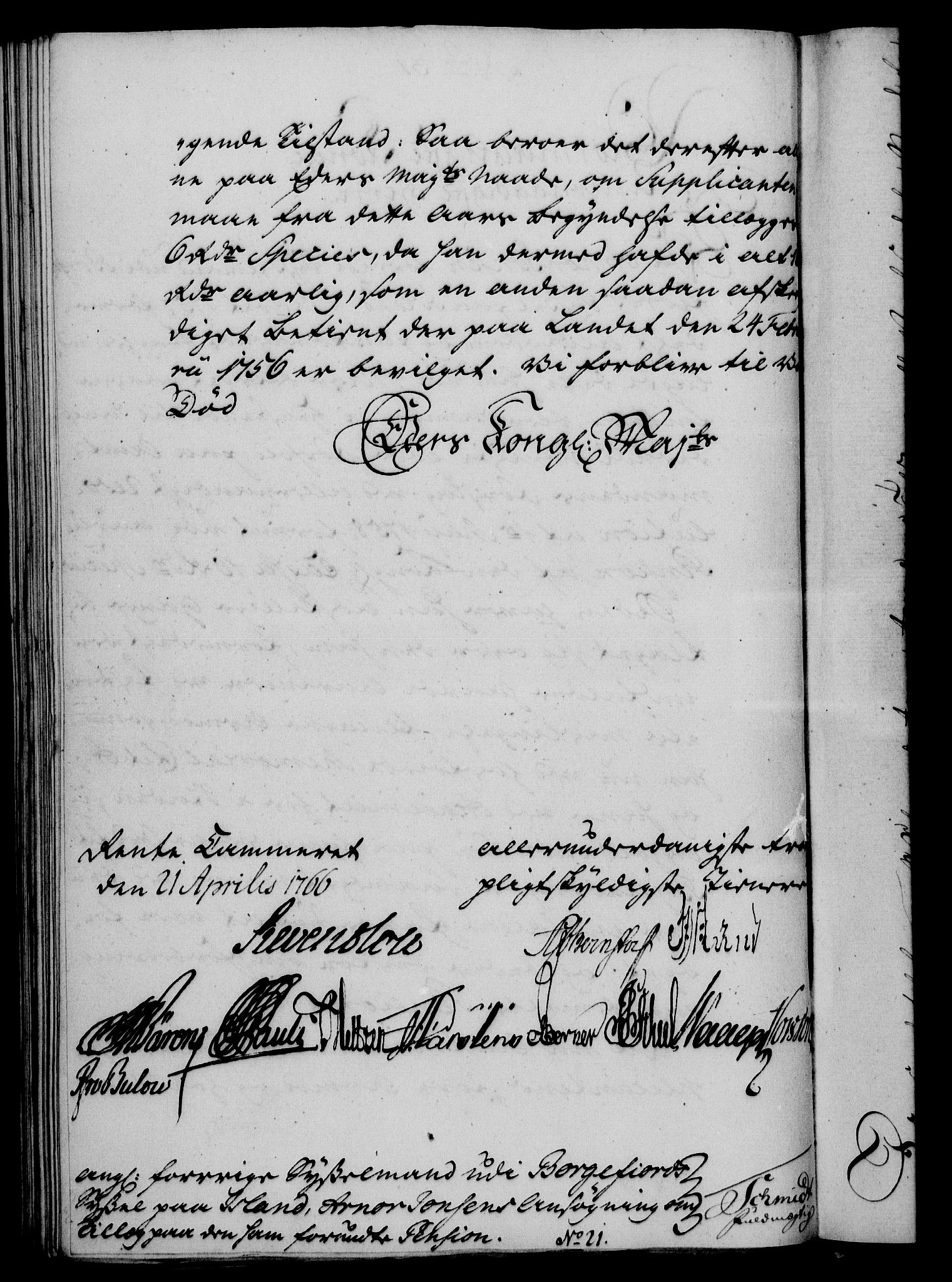 Rentekammeret, Kammerkanselliet, RA/EA-3111/G/Gf/Gfa/L0048: Norsk relasjons- og resolusjonsprotokoll (merket RK 52.48), 1766, p. 167