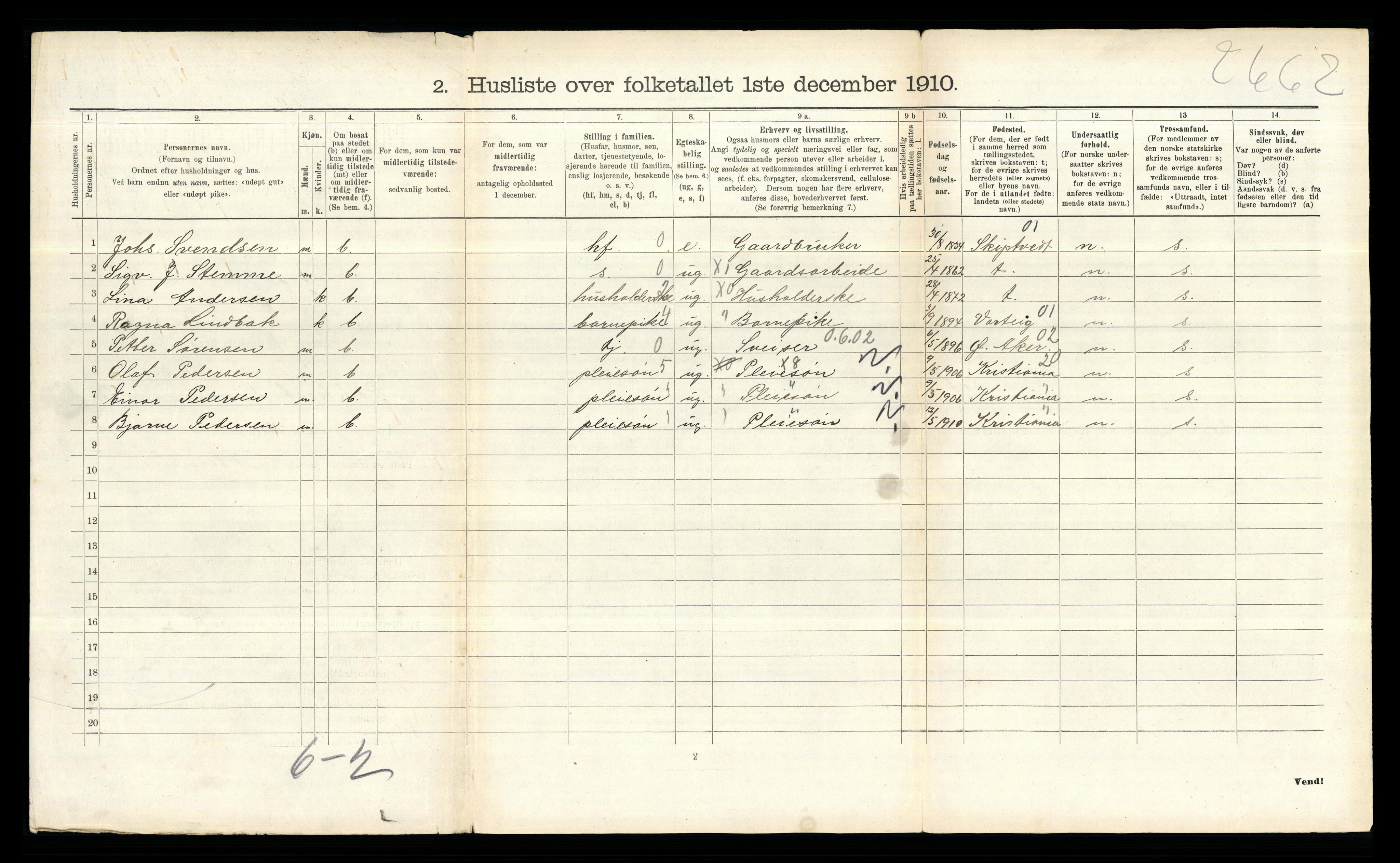 RA, 1910 census for Rakkestad, 1910, p. 1658