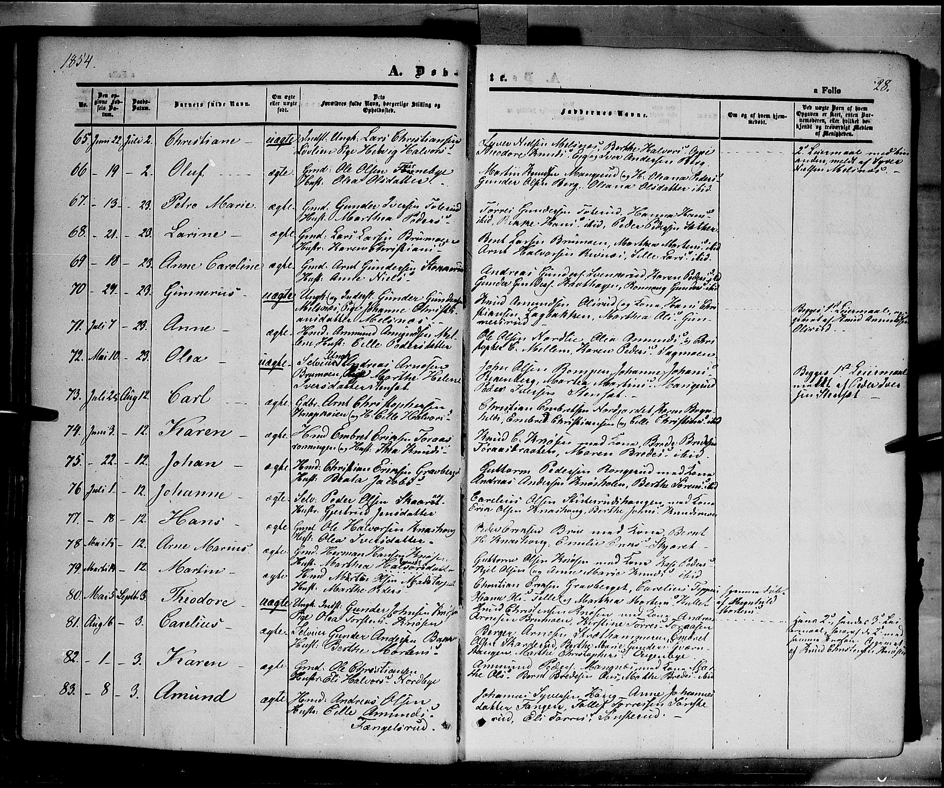 Våler prestekontor, Hedmark, AV/SAH-PREST-040/H/Ha/Haa/L0001: Parish register (official) no. 1, 1849-1878, p. 28