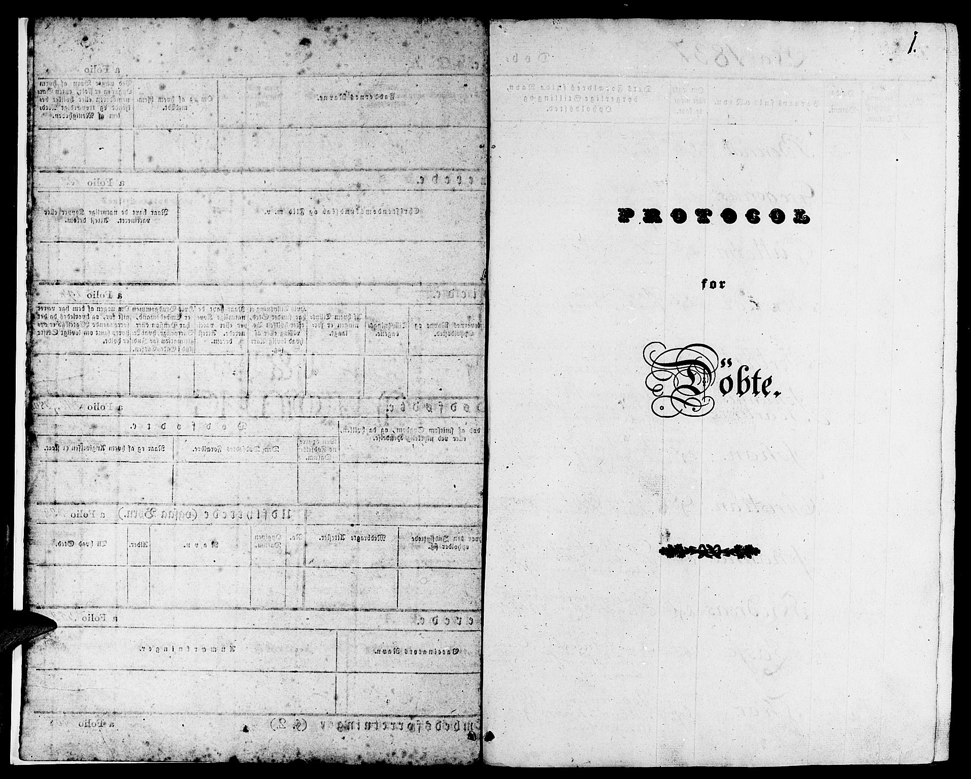 Gulen sokneprestembete, SAB/A-80201/H/Haa/Haaa/L0020: Parish register (official) no. A 20, 1837-1847, p. 1