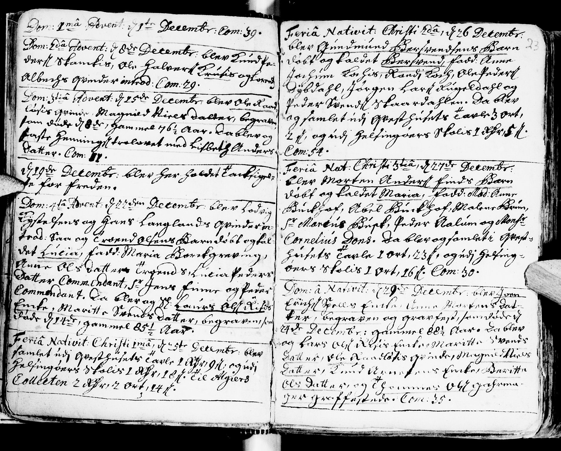 Ministerialprotokoller, klokkerbøker og fødselsregistre - Sør-Trøndelag, SAT/A-1456/681/L0924: Parish register (official) no. 681A02, 1720-1731, p. 22-23
