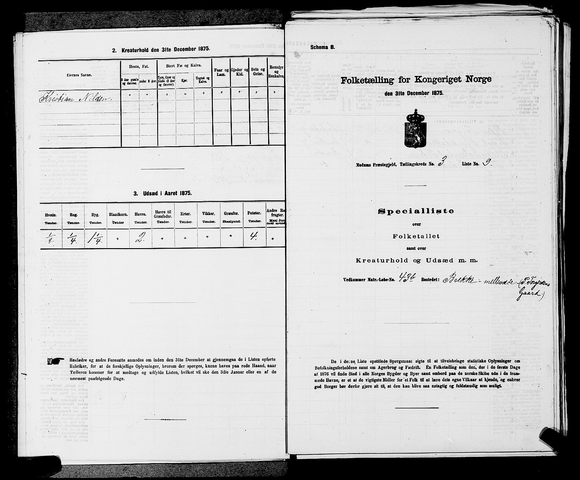 SAKO, 1875 census for 0623P Modum, 1875, p. 326