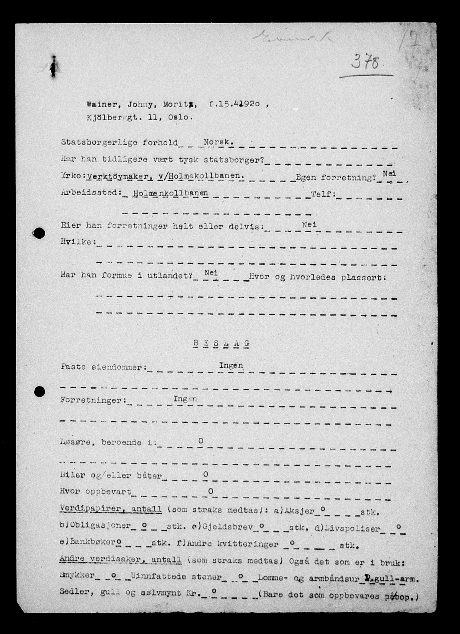 Justisdepartementet, Tilbakeføringskontoret for inndratte formuer, AV/RA-S-1564/H/Hc/Hcc/L0985: --, 1945-1947, p. 36