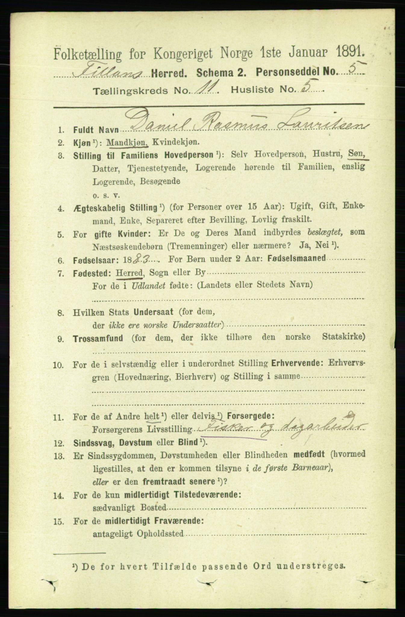 RA, 1891 census for 1616 Fillan, 1891, p. 2812