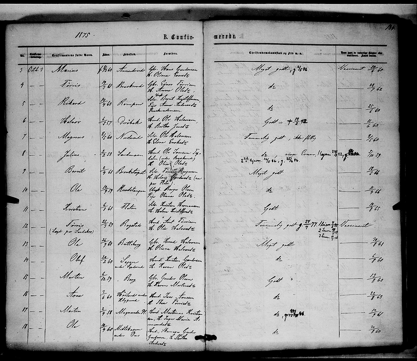 Våler prestekontor, Hedmark, AV/SAH-PREST-040/H/Ha/Haa/L0002: Parish register (official) no. 2, 1867-1878, p. 184