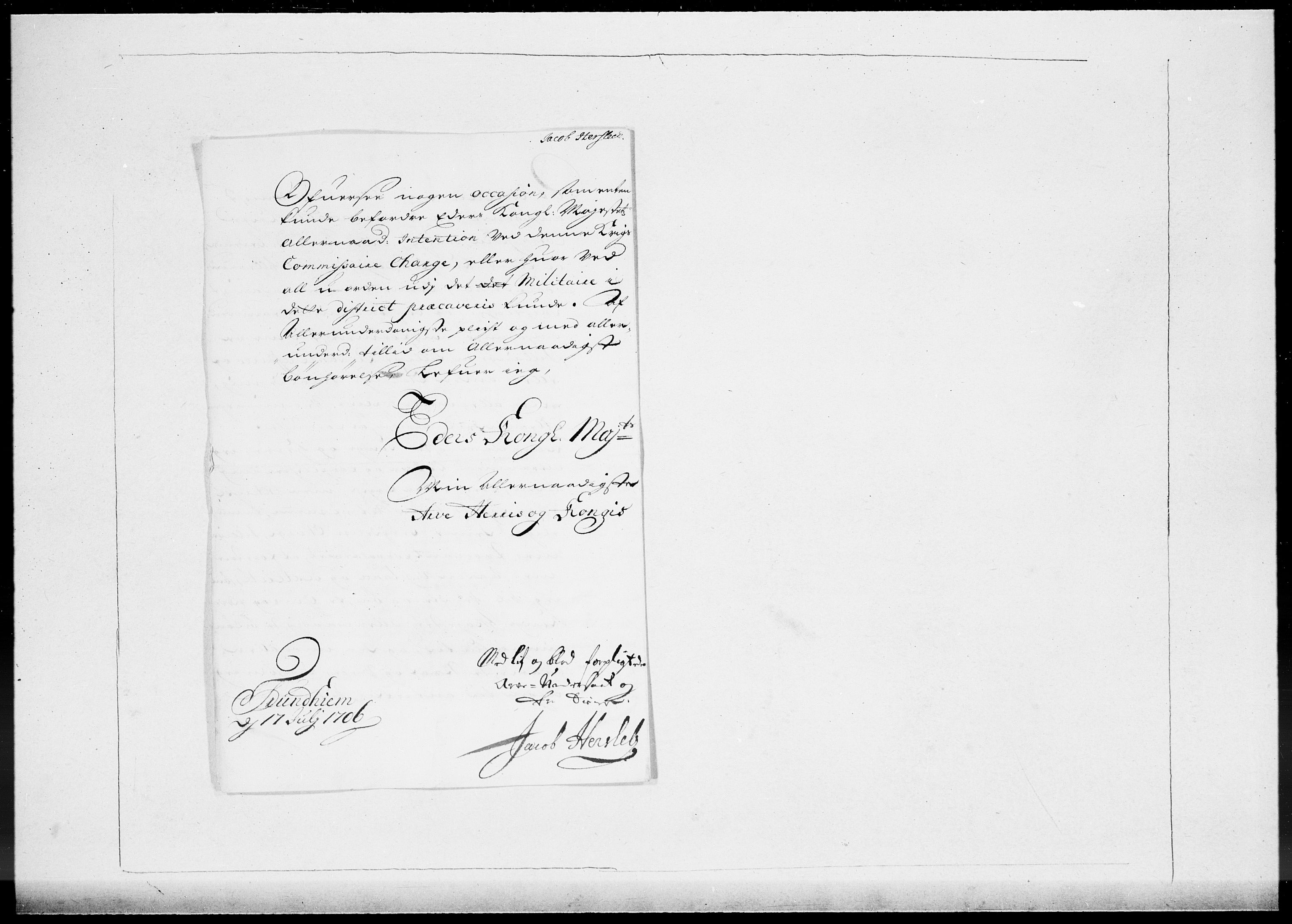 Danske Kanselli 1572-1799, AV/RA-EA-3023/F/Fc/Fcc/Fcca/L0060: Norske innlegg 1572-1799, Mgl. nov.-des., 1706, p. 546