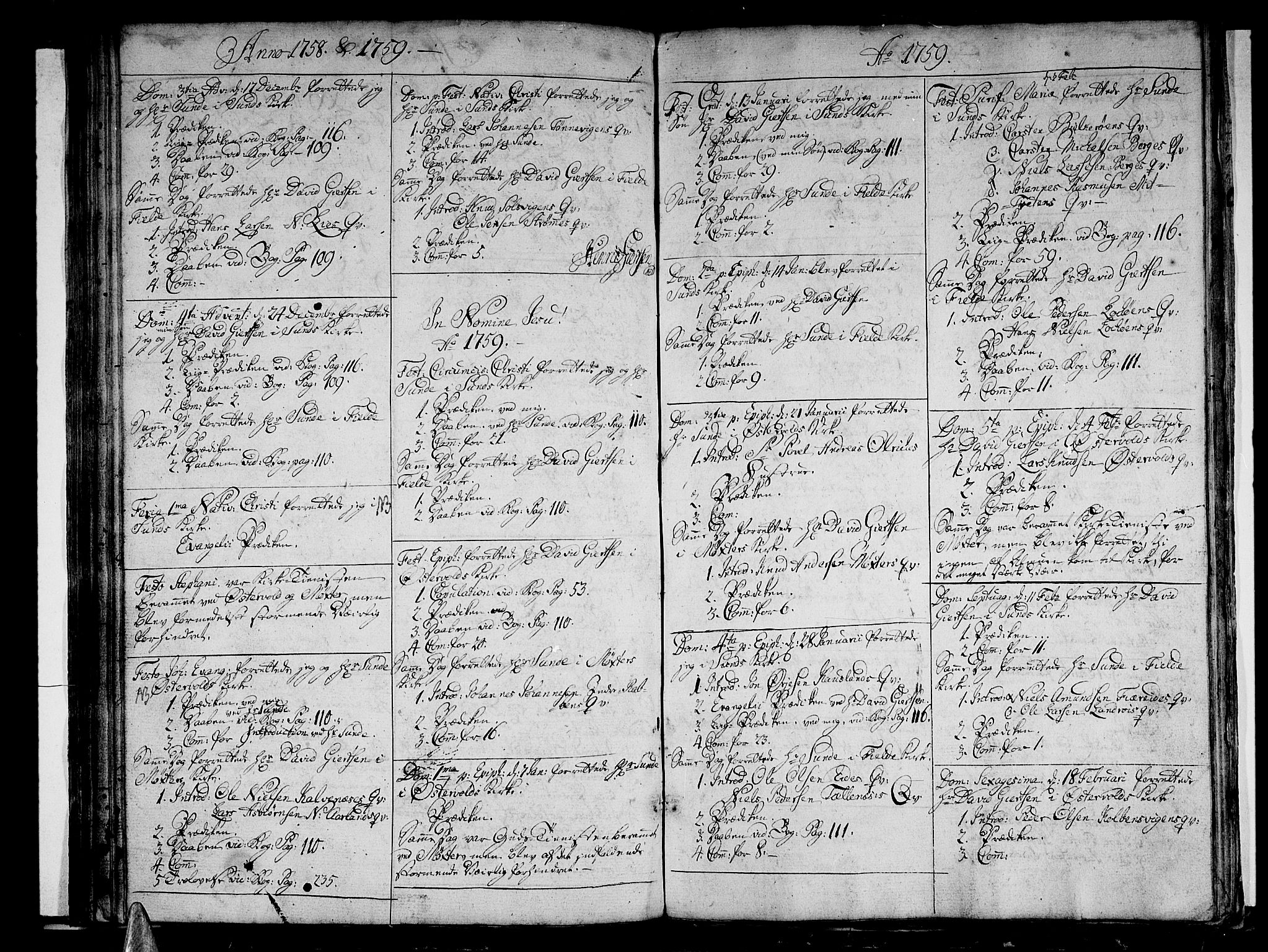 Sund sokneprestembete, AV/SAB-A-99930: Parish register (official) no. A 3, 1740-1769