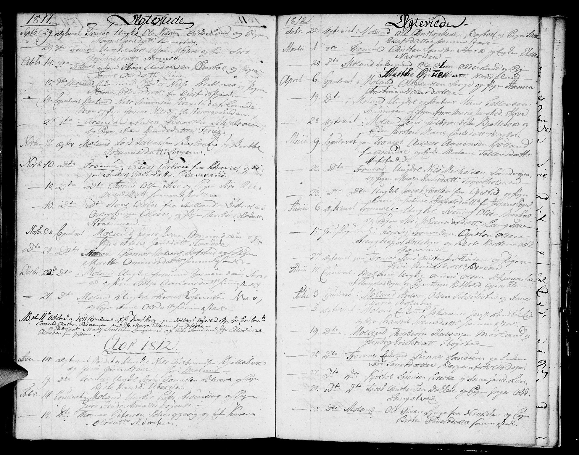 Austre Moland sokneprestkontor, AV/SAK-1111-0001/F/Fa/Faa/L0003: Parish register (official) no. A 3, 1808-1815, p. 137