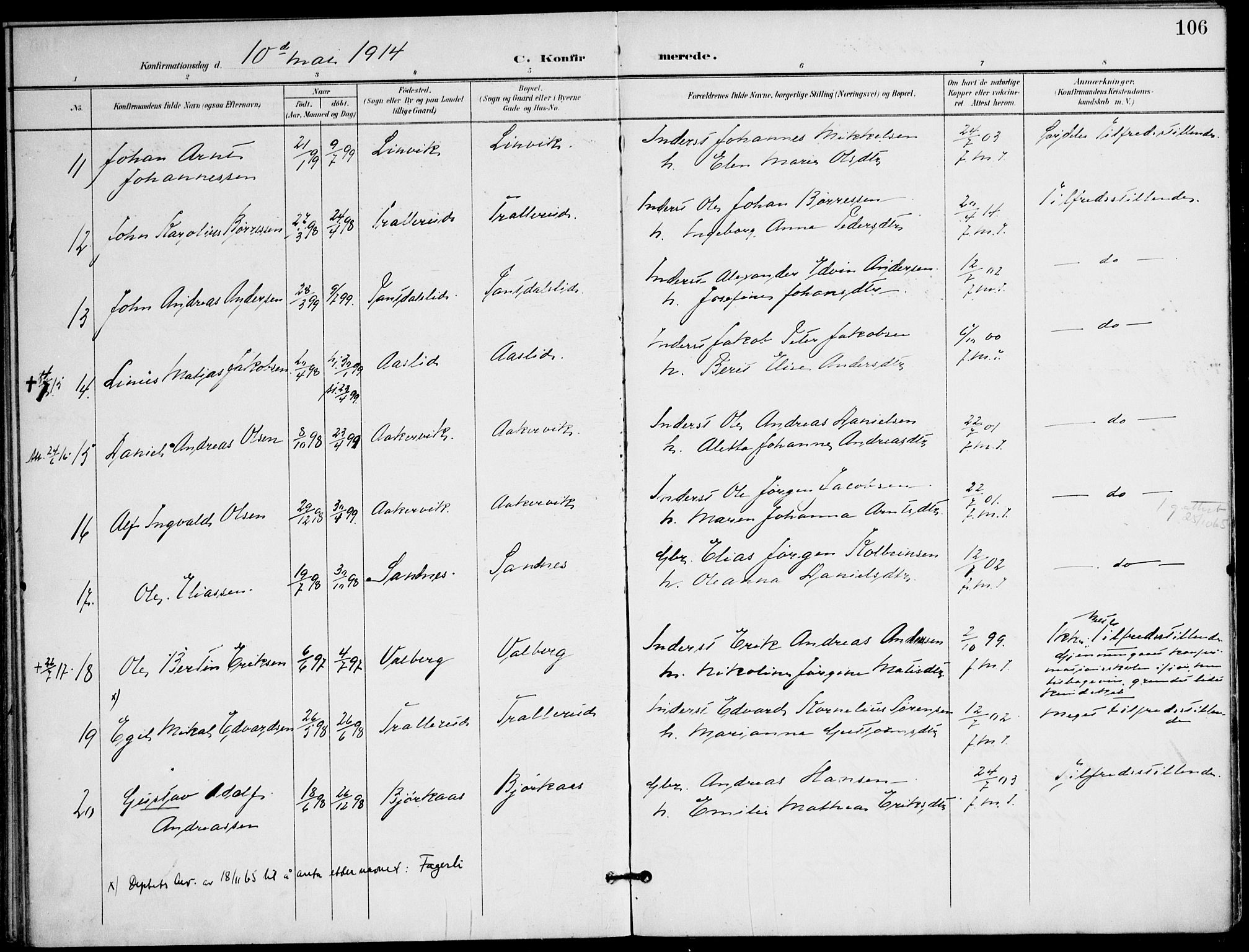 Ministerialprotokoller, klokkerbøker og fødselsregistre - Nordland, AV/SAT-A-1459/823/L0326: Parish register (official) no. 823A03, 1899-1919, p. 106