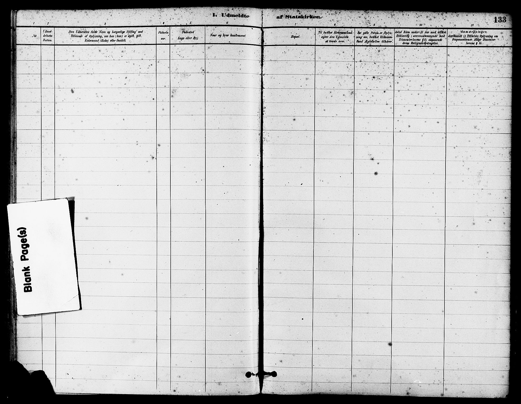 Eigersund sokneprestkontor, AV/SAST-A-101807/S08/L0016: Parish register (official) no. A 16, 1879-1893, p. 133