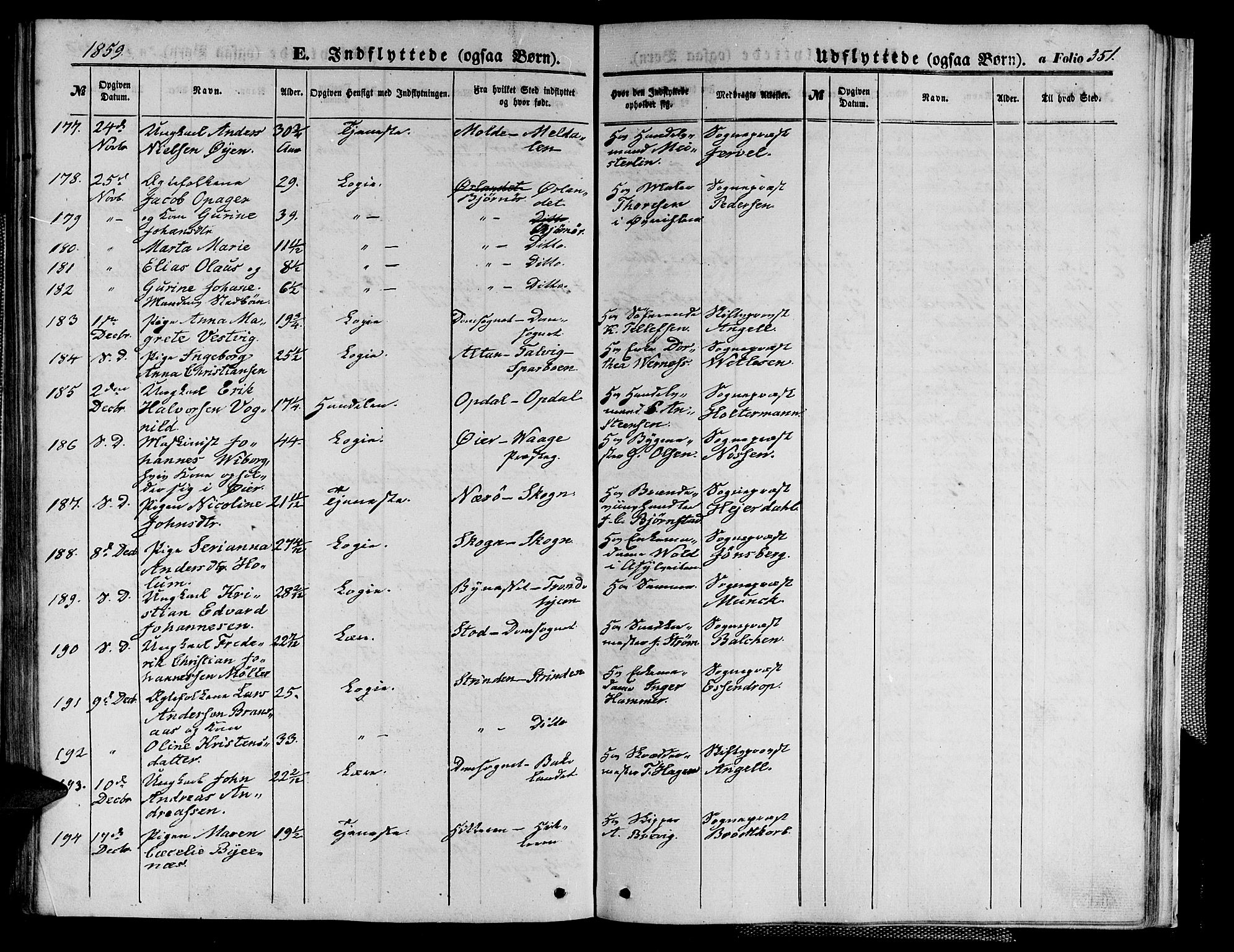 Ministerialprotokoller, klokkerbøker og fødselsregistre - Sør-Trøndelag, SAT/A-1456/602/L0139: Parish register (copy) no. 602C07, 1859-1864, p. 351