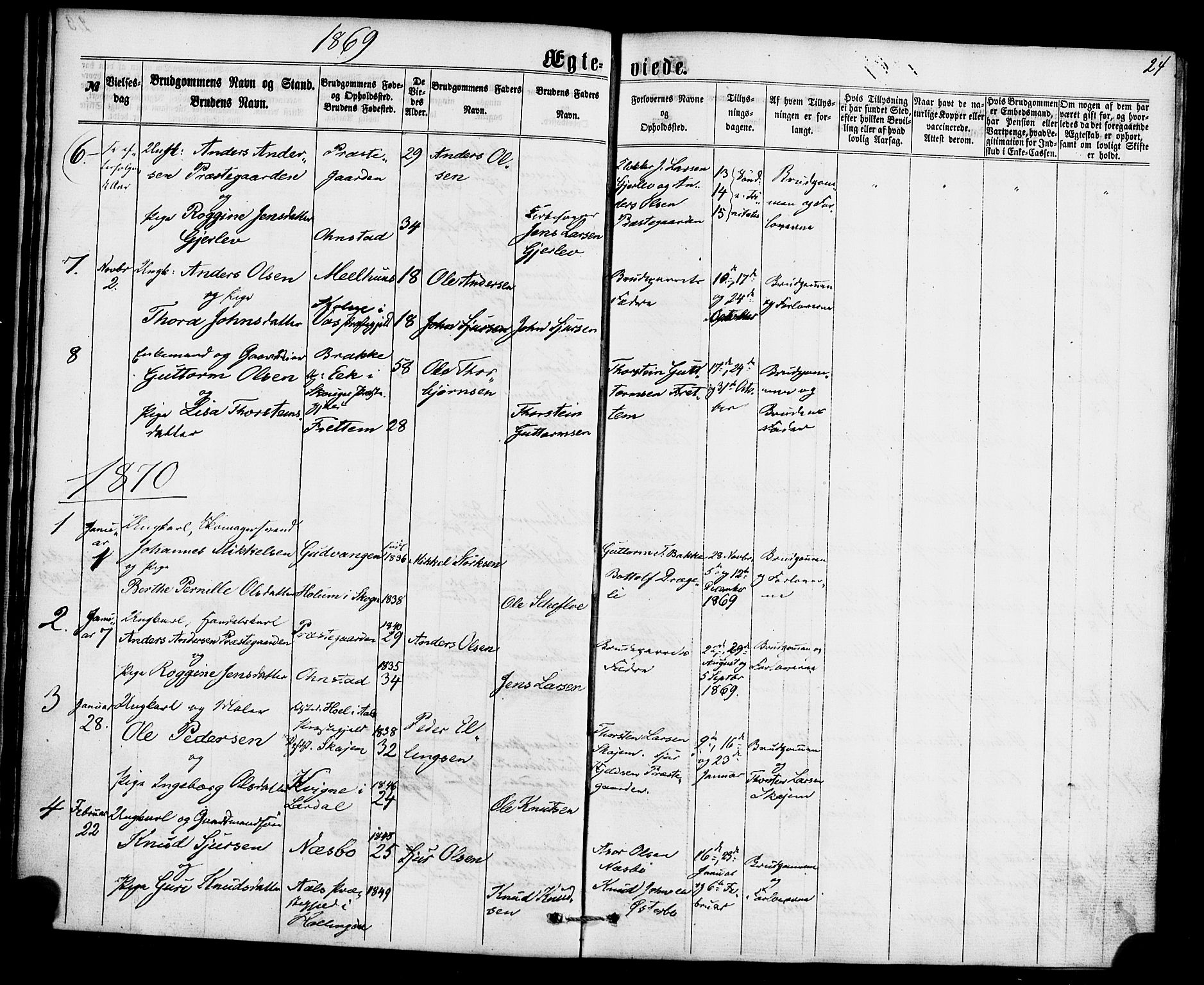Aurland sokneprestembete, SAB/A-99937/H/Ha/Haa/L0010: Parish register (official) no. A 10, 1859-1879, p. 24