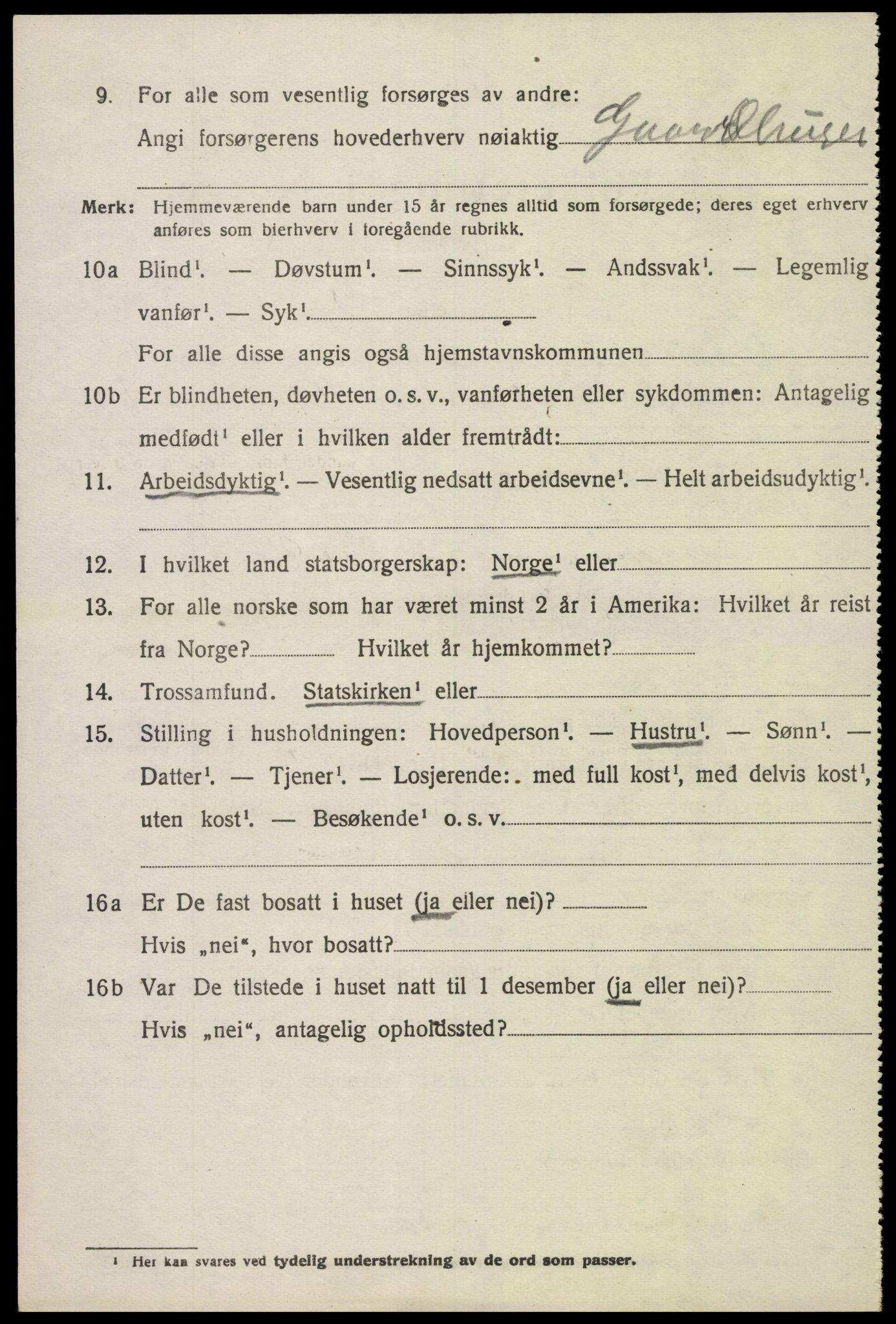 SAK, 1920 census for Spangereid, 1920, p. 1730