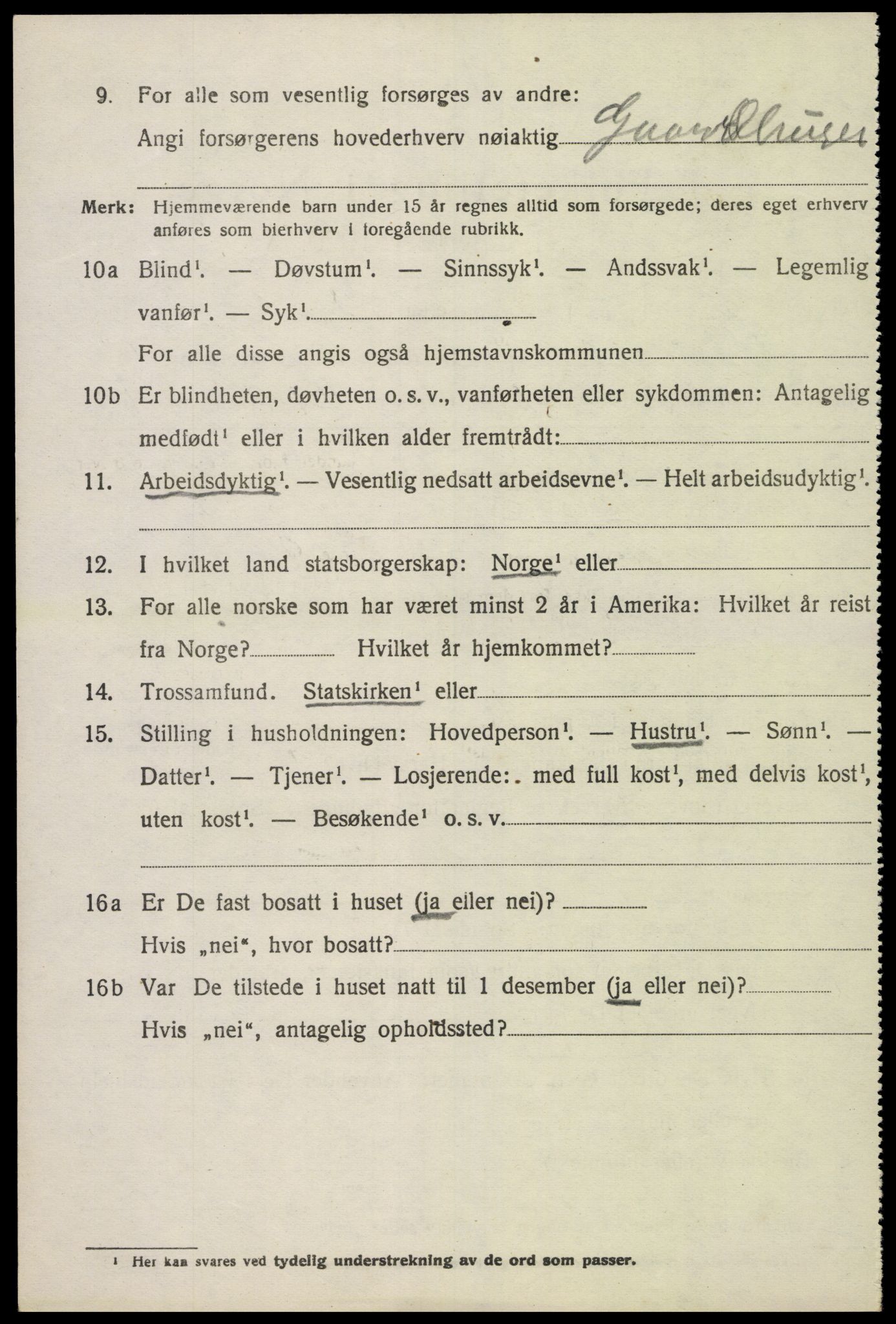 SAK, 1920 census for Spangereid, 1920, p. 1730