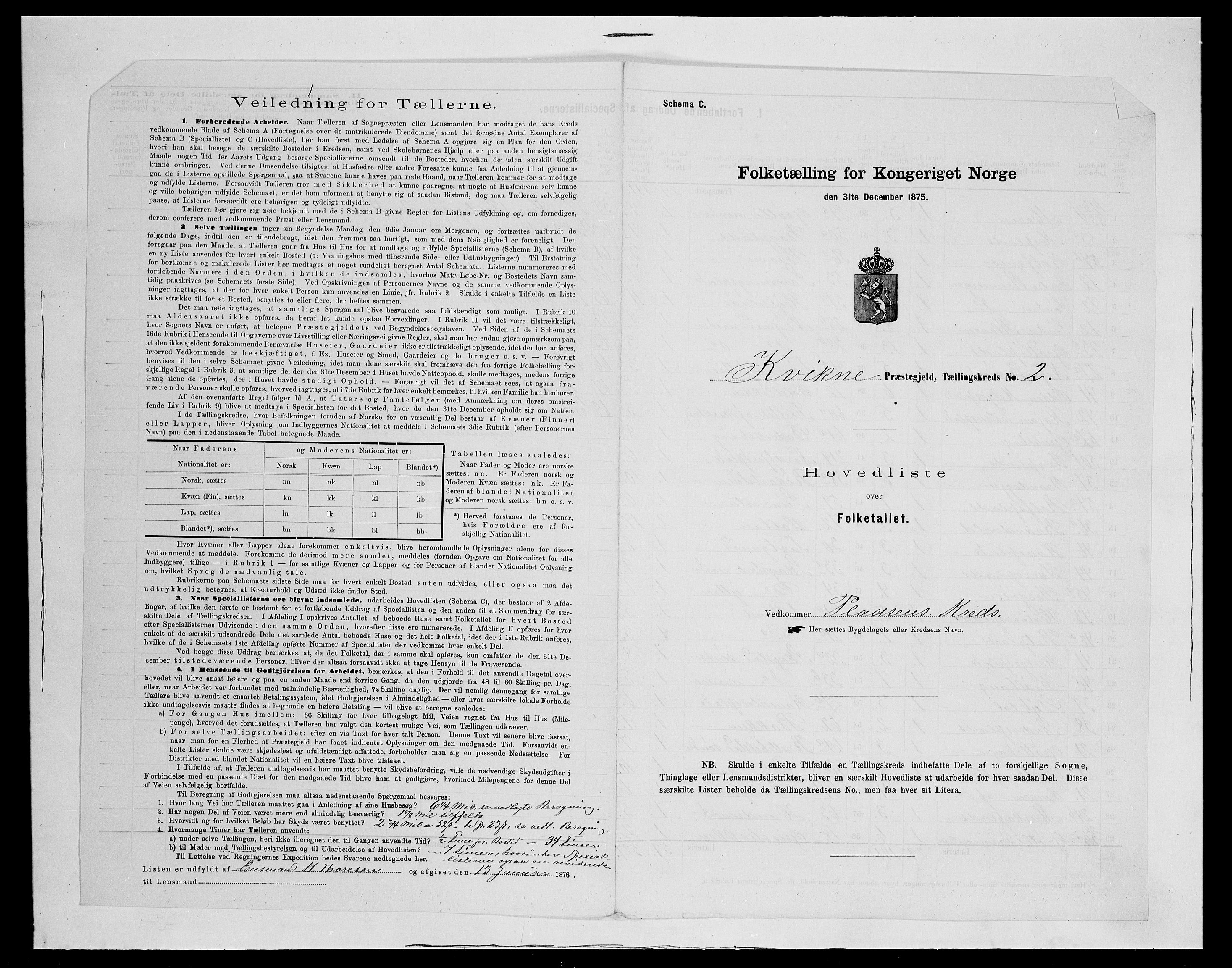 SAH, 1875 census for 0440P Kvikne, 1875, p. 14