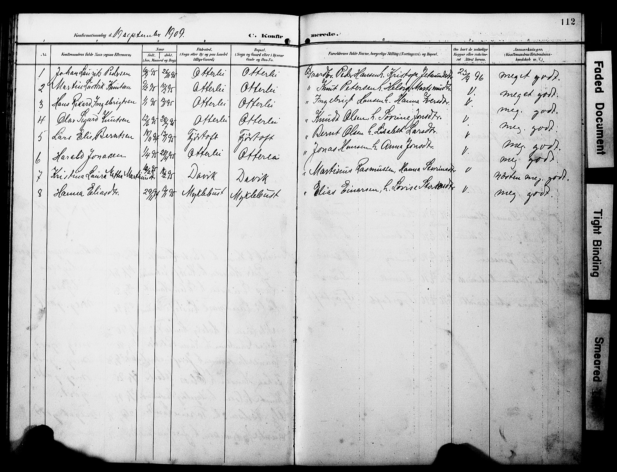 Ministerialprotokoller, klokkerbøker og fødselsregistre - Møre og Romsdal, AV/SAT-A-1454/538/L0524: Parish register (copy) no. 538C02, 1901-1931, p. 112