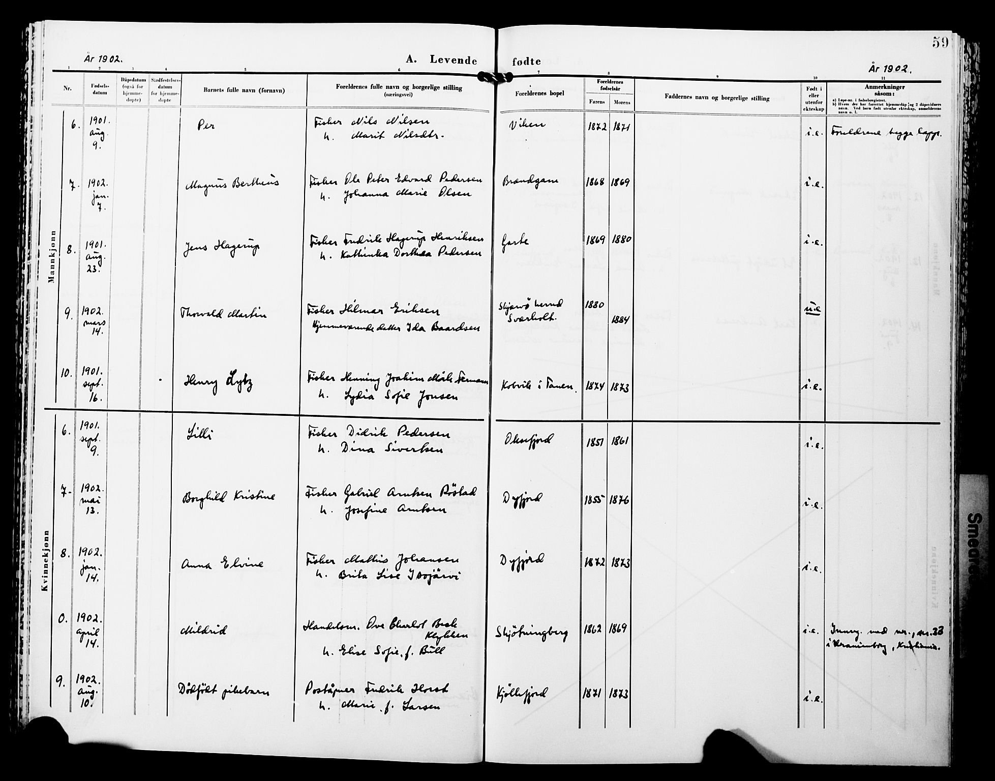 Lebesby sokneprestkontor, AV/SATØ-S-1353/H/Ha/L0005kirke: Parish register (official) no. 5, 1870-1902, p. 59