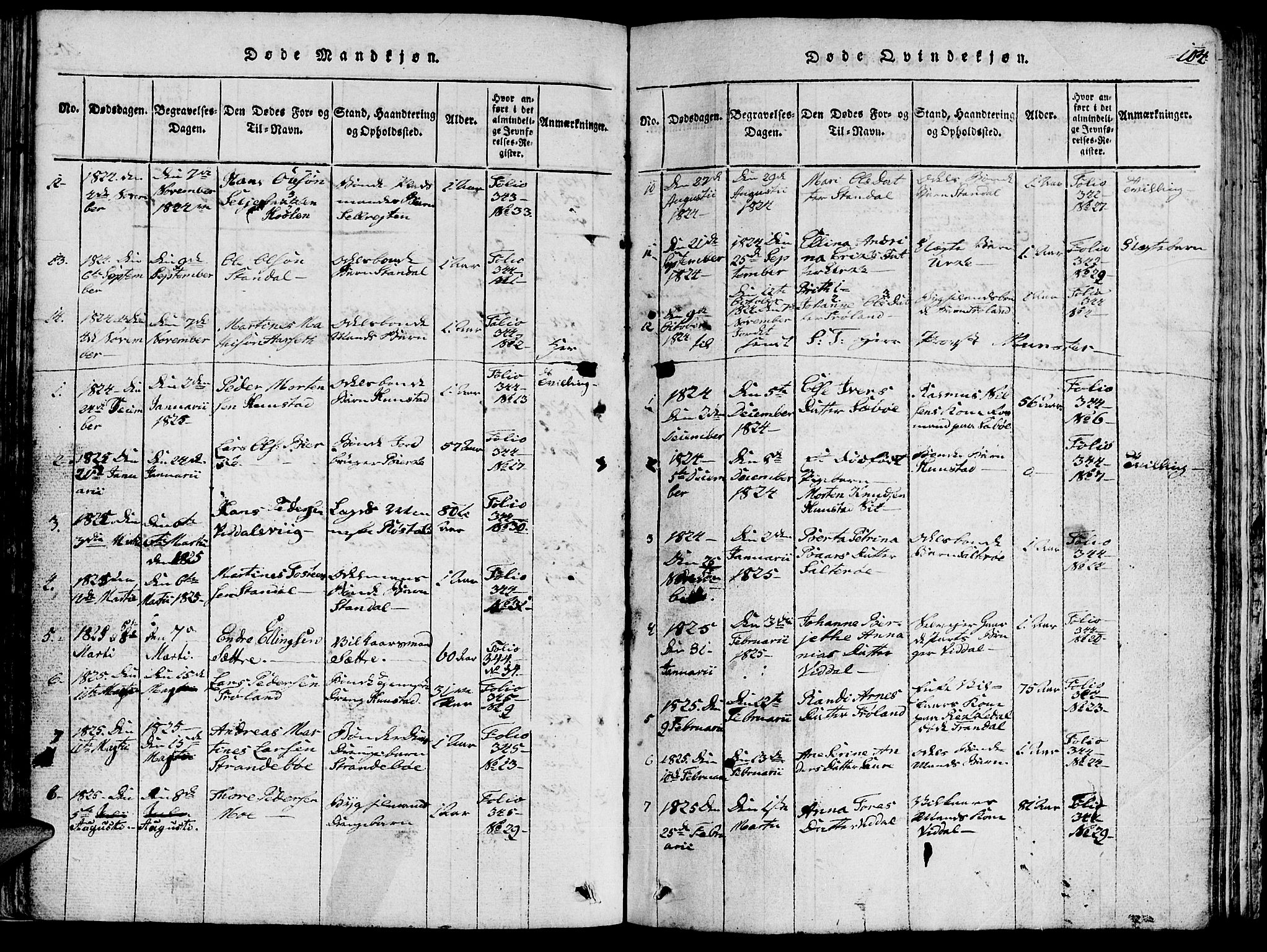 Ministerialprotokoller, klokkerbøker og fødselsregistre - Møre og Romsdal, AV/SAT-A-1454/515/L0207: Parish register (official) no. 515A03, 1819-1829, p. 104