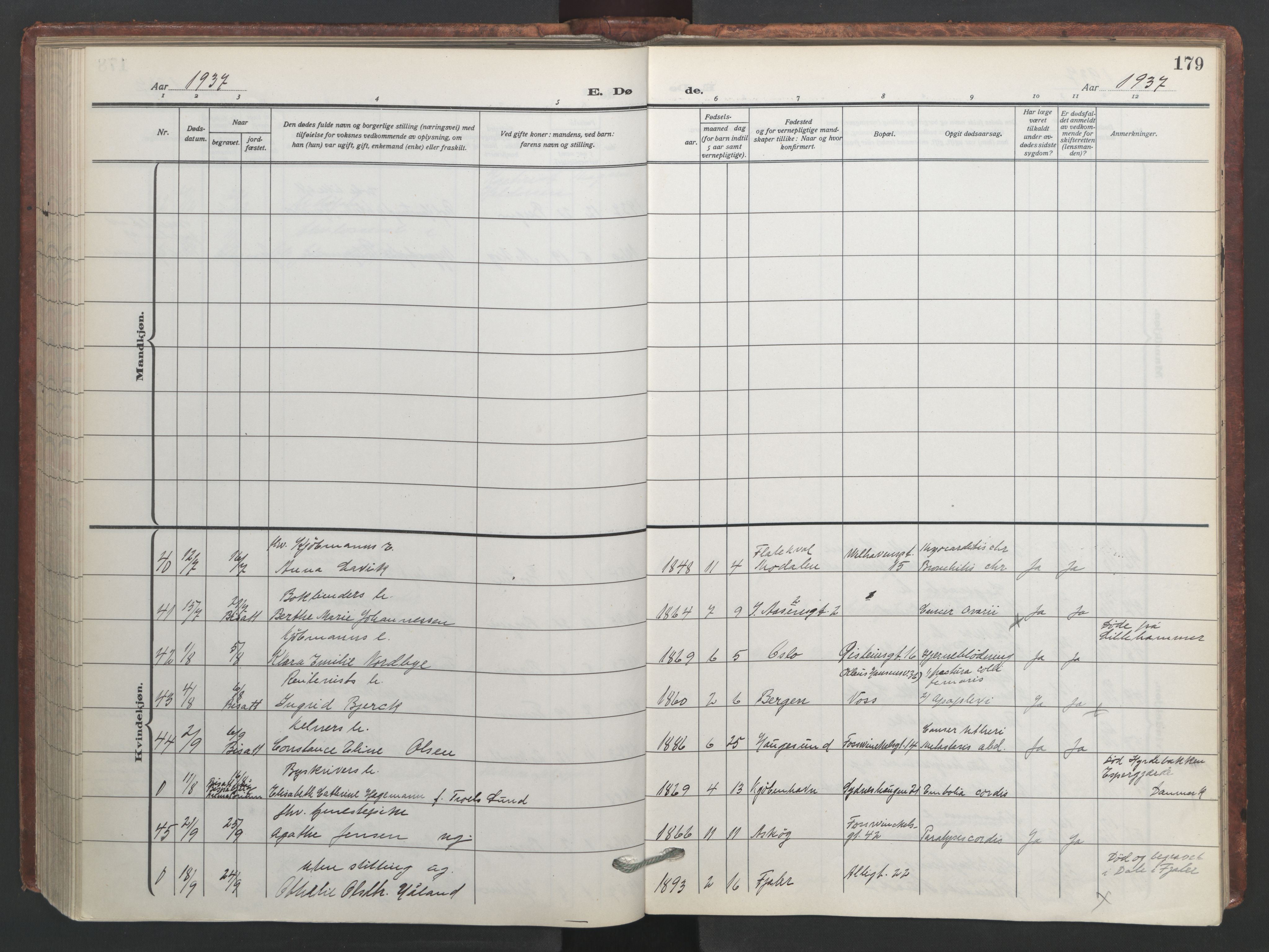 Johanneskirken sokneprestembete, AV/SAB-A-76001/H/Hab: Parish register (copy) no. D 2, 1916-1950, p. 178b-179a