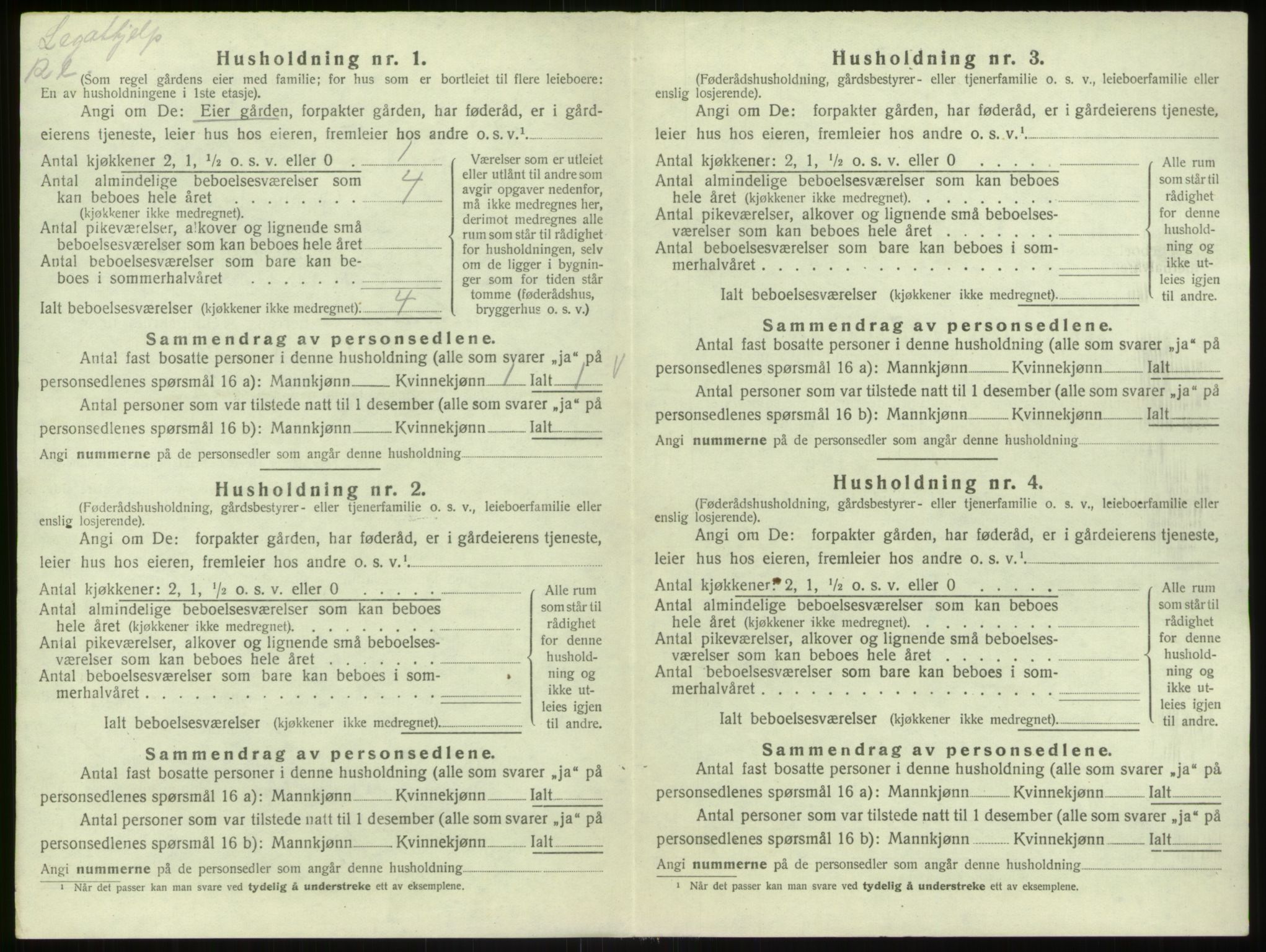 SAB, 1920 census for Hosanger, 1920, p. 314