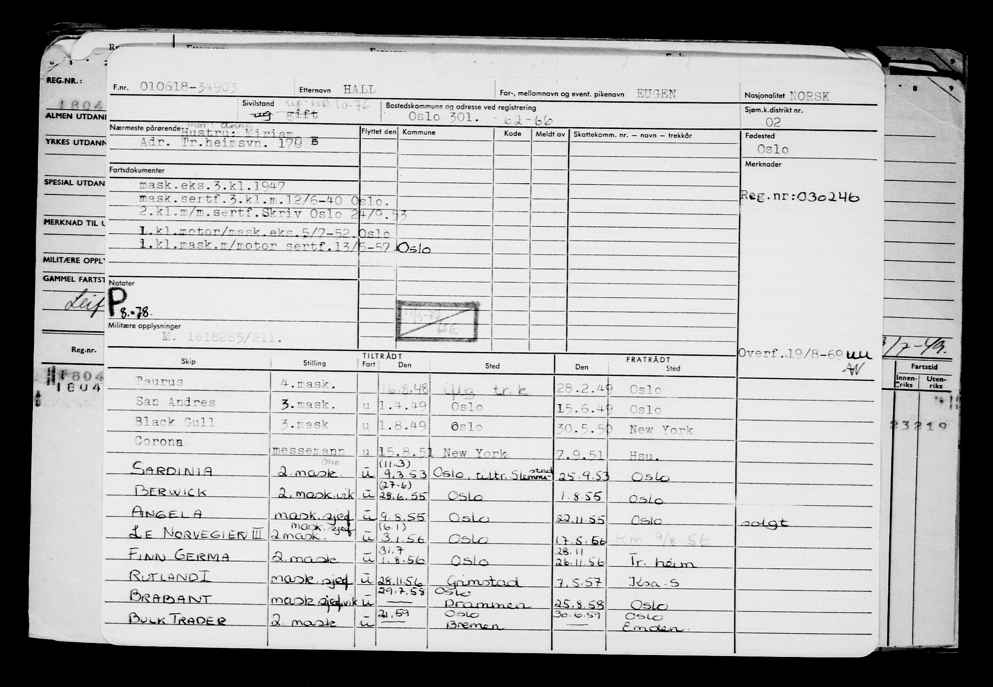 Direktoratet for sjømenn, AV/RA-S-3545/G/Gb/L0159: Hovedkort, 1918, p. 5