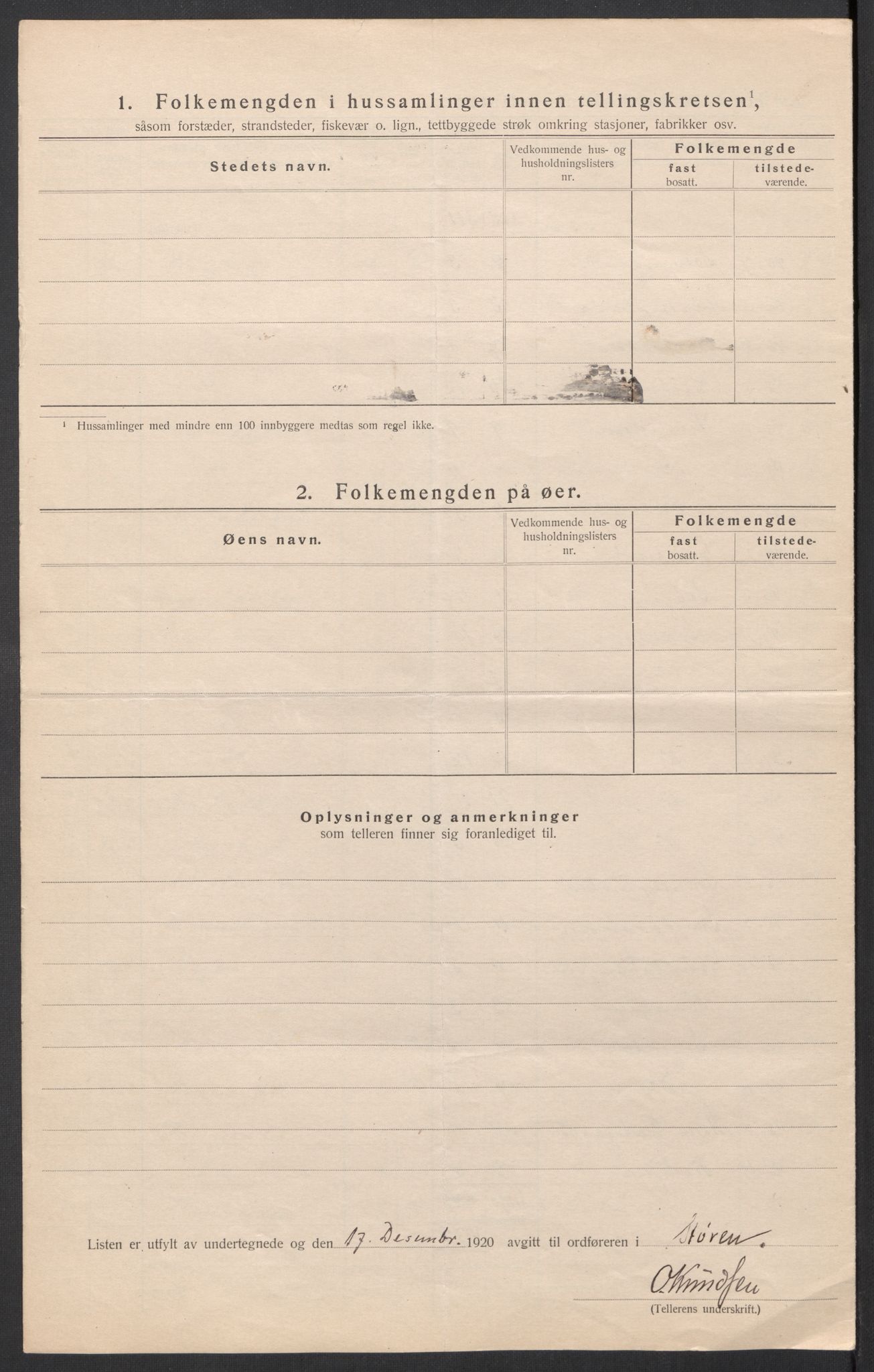 SAT, 1920 census for Støren, 1920, p. 13