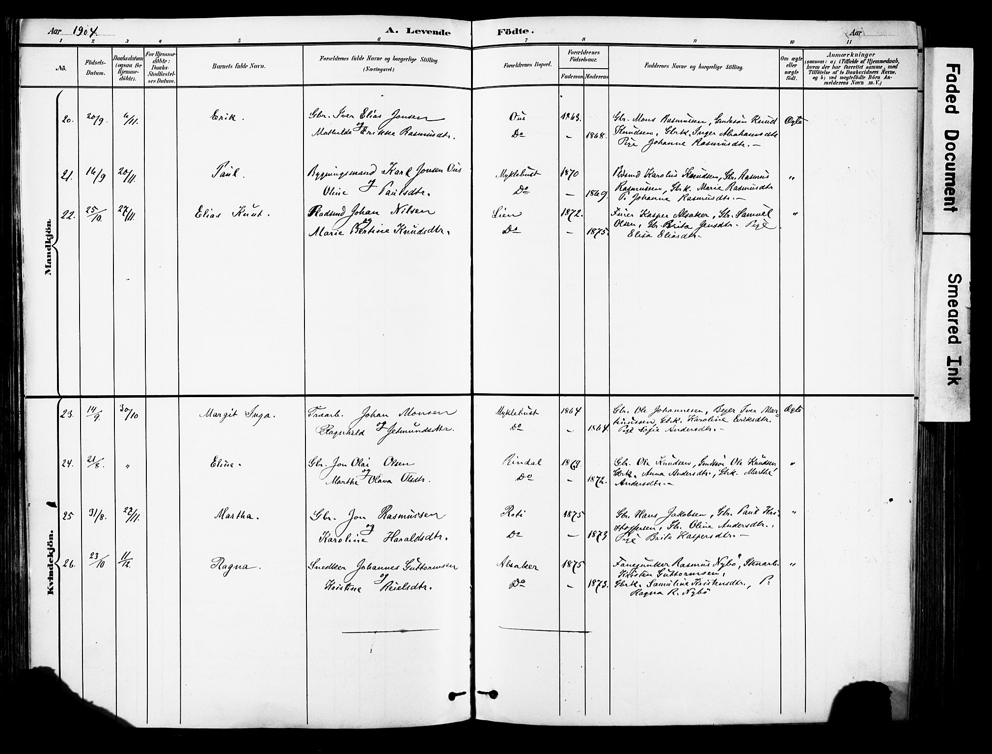 Eid sokneprestembete, AV/SAB-A-82301/H/Haa/Haab/L0001: Parish register (official) no. B 1, 1879-1906