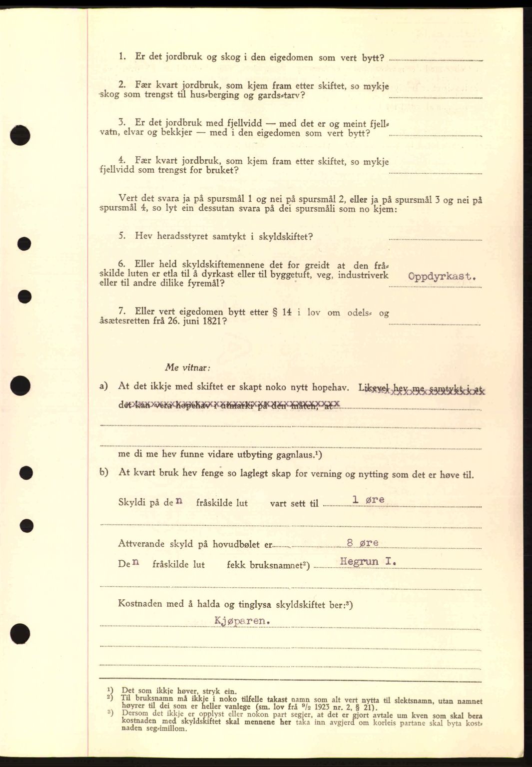 Nordfjord sorenskriveri, SAB/A-2801/02/02b/02bj/L0007: Mortgage book no. A7, 1941-1943, Diary no: : 649/1942