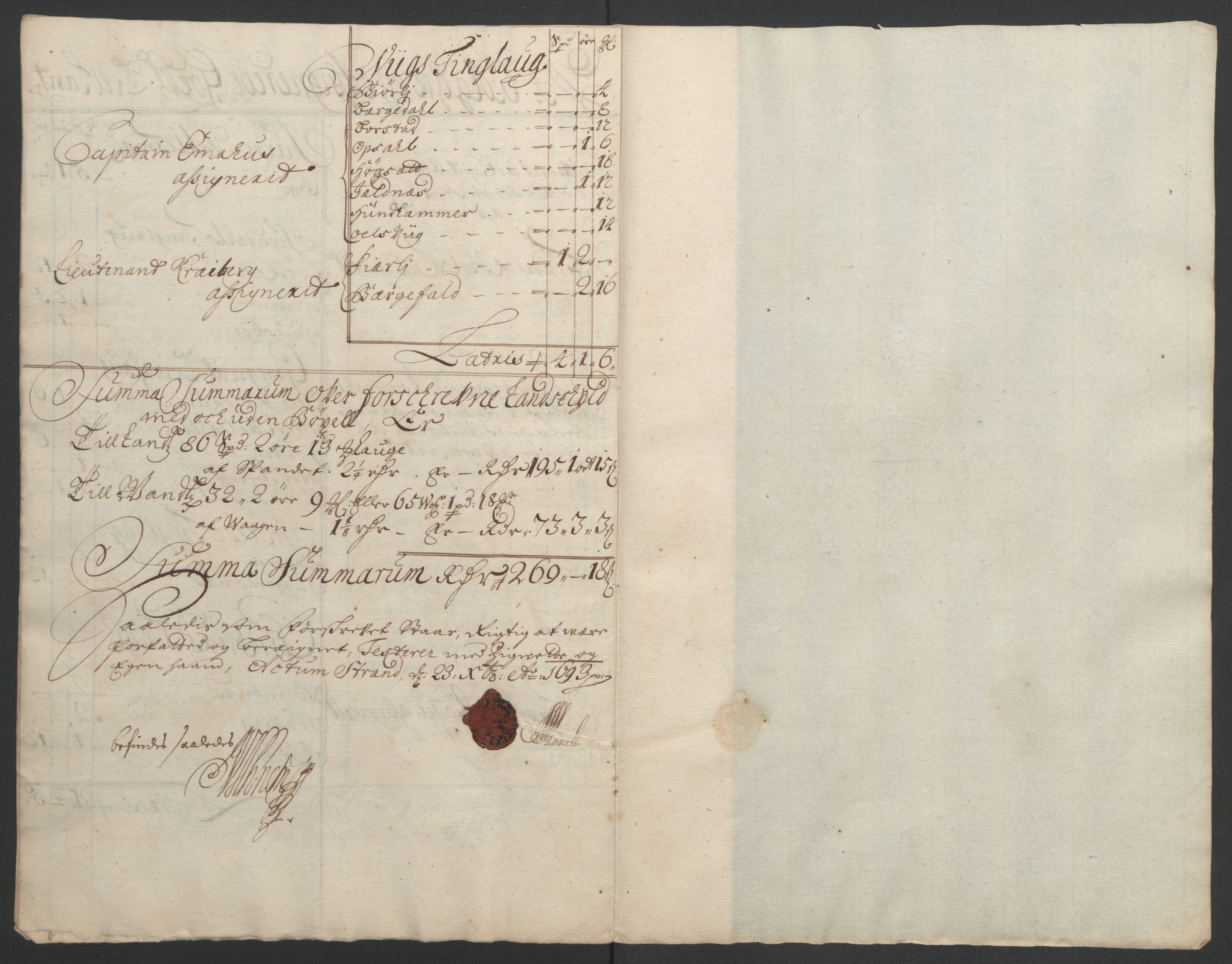 Rentekammeret inntil 1814, Reviderte regnskaper, Fogderegnskap, RA/EA-4092/R56/L3735: Fogderegnskap Nordmøre, 1692-1693, p. 366