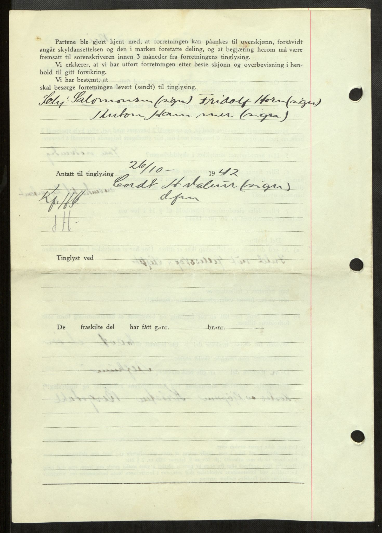 Lofoten sorenskriveri, SAT/A-0017/1/2/2C/L0010a: Mortgage book no. 10a, 1942-1943, Diary no: : 1758/1942