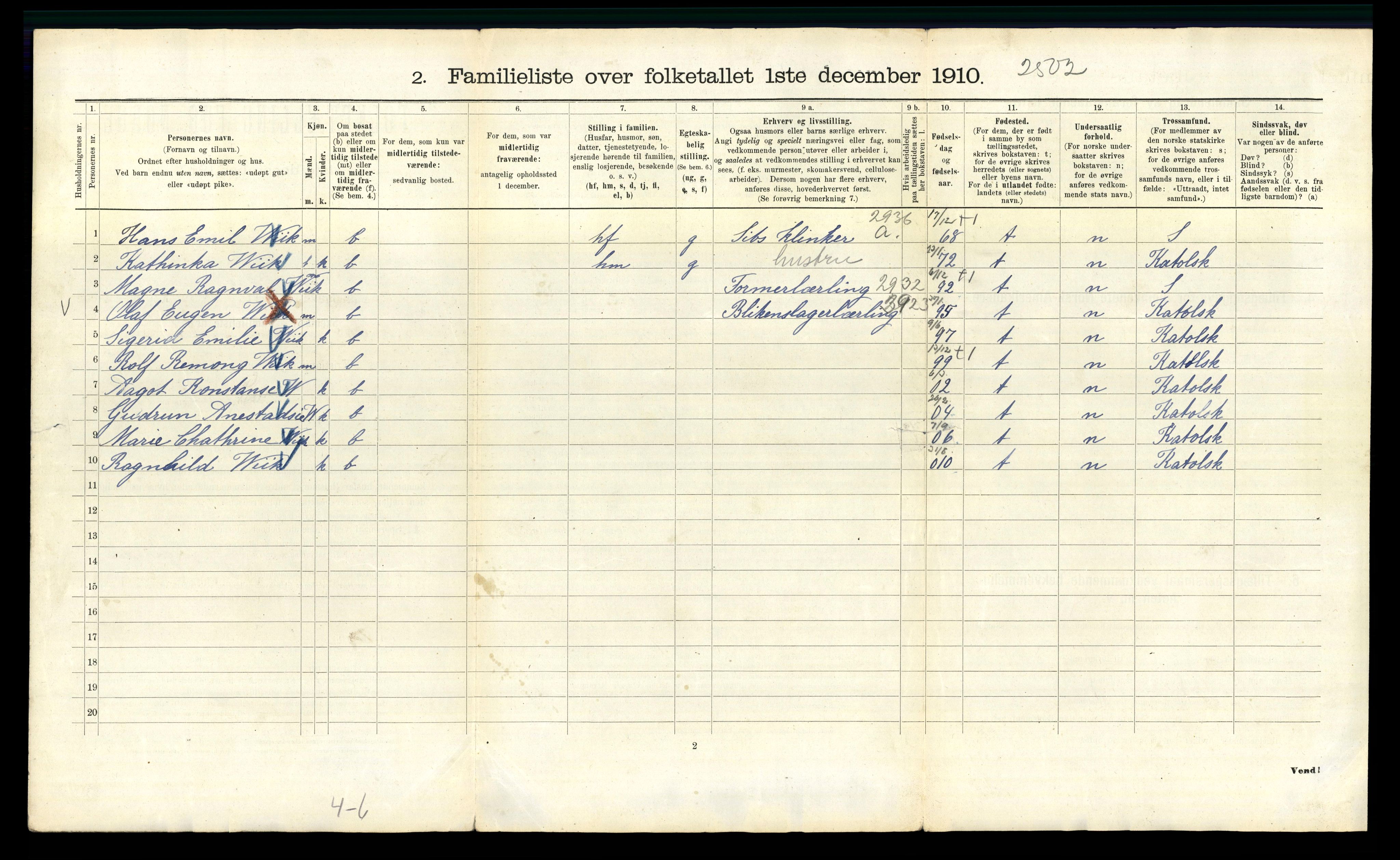 RA, 1910 census for Kristiania, 1910, p. 50062