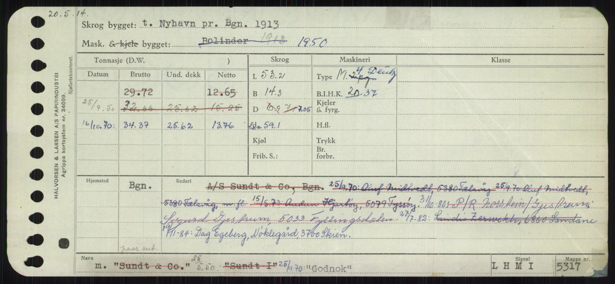 Sjøfartsdirektoratet med forløpere, Skipsmålingen, AV/RA-S-1627/H/Ha/L0002/0002: Fartøy, Eik-Hill / Fartøy, G-Hill, p. 193