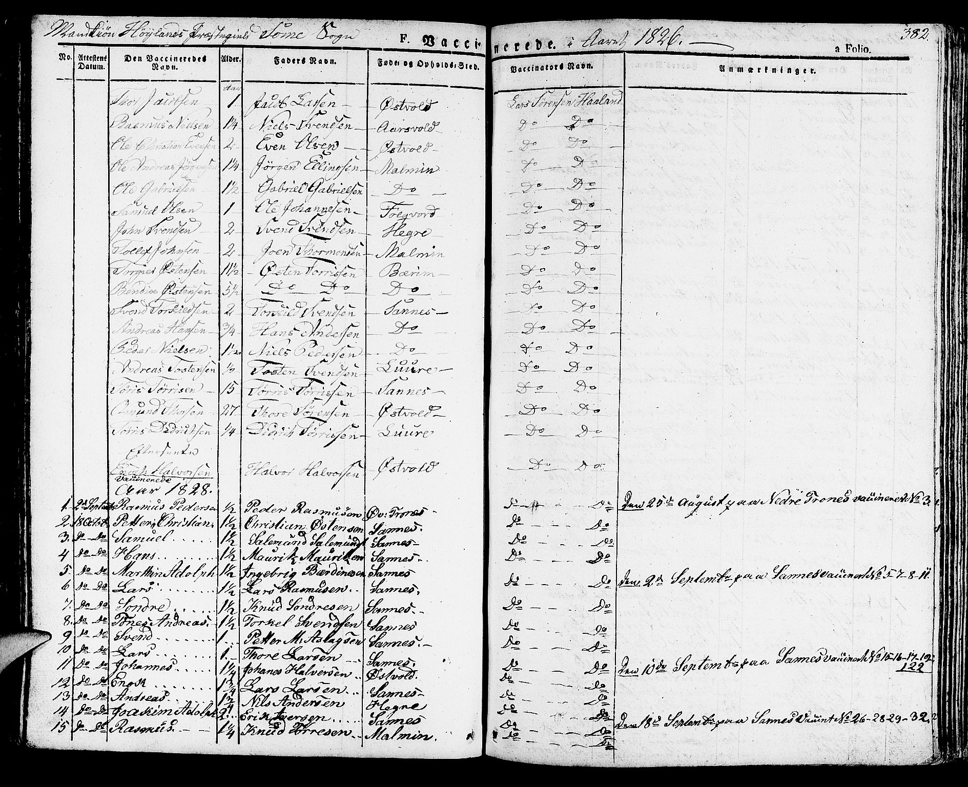Høyland sokneprestkontor, SAST/A-101799/001/30BA/L0007: Parish register (official) no. A 7 /2, 1825-1841, p. 382
