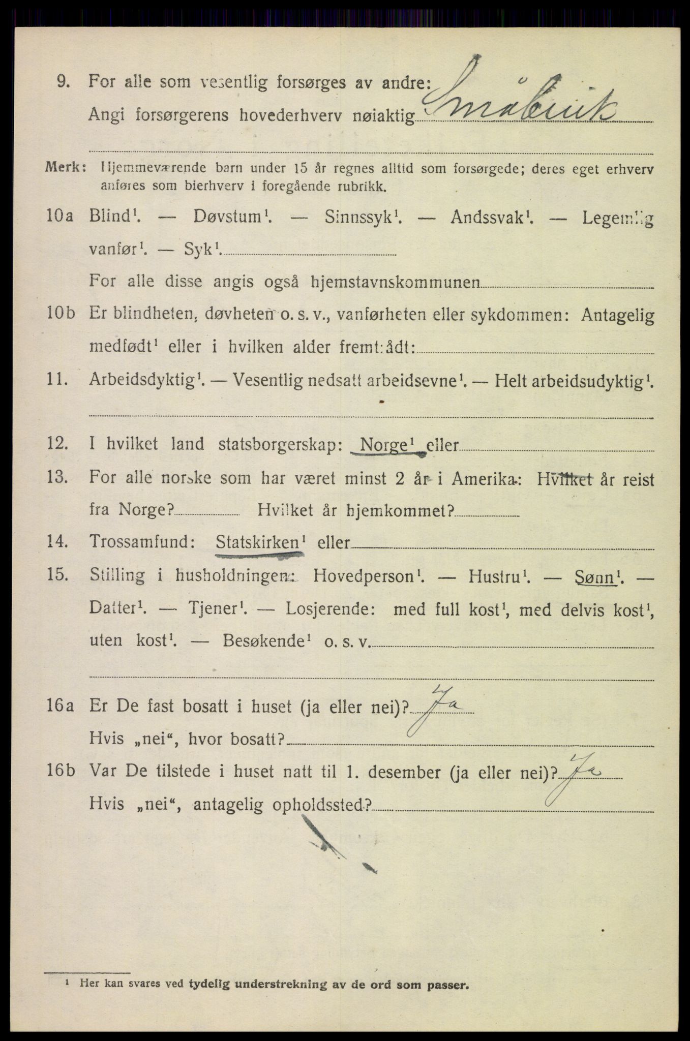 SAH, 1920 census for Vestre Toten, 1920, p. 8859