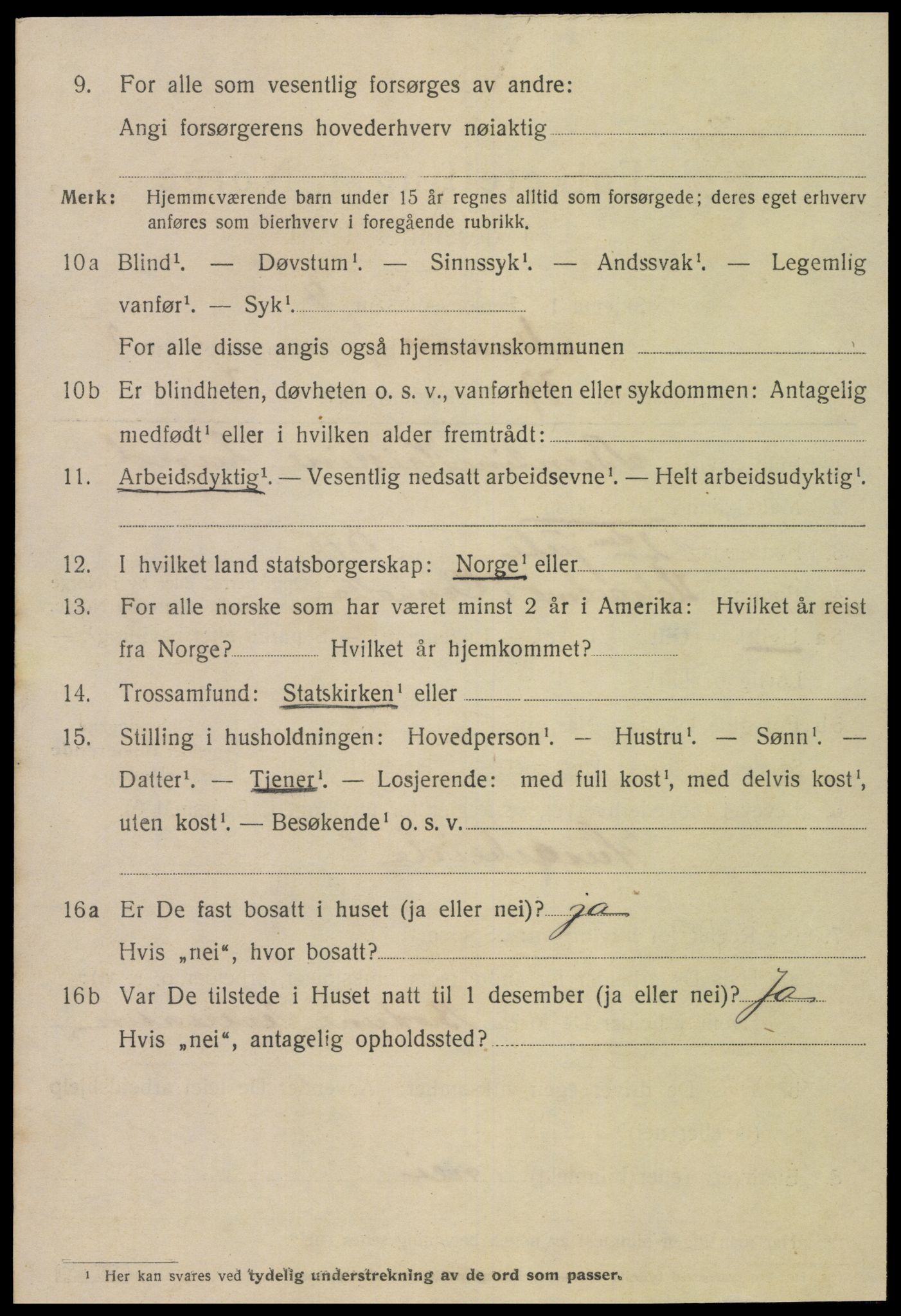 SAT, 1920 census for Namsos, 1920, p. 6330