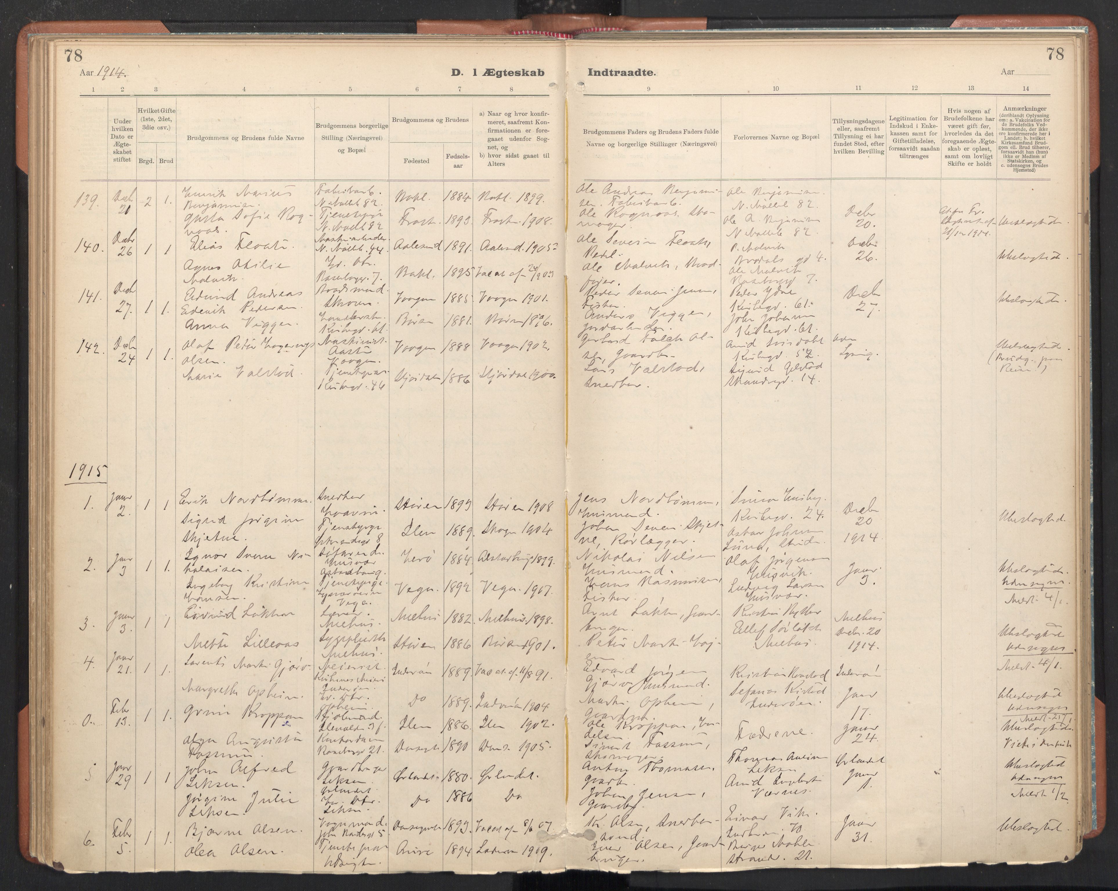 Ministerialprotokoller, klokkerbøker og fødselsregistre - Sør-Trøndelag, SAT/A-1456/605/L0244: Parish register (official) no. 605A06, 1908-1954, p. 78